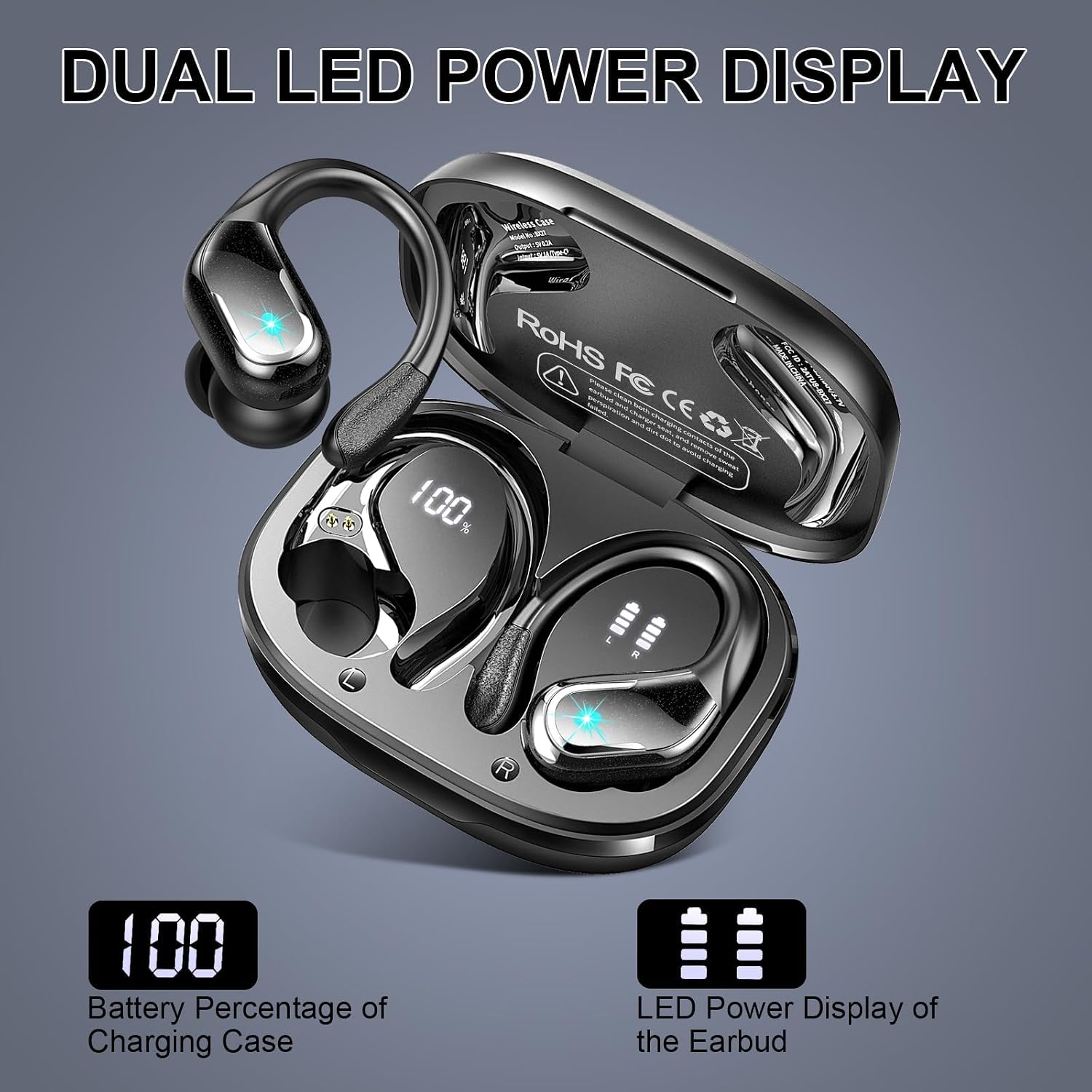 Thumbnail 5 de Wireless Earbuds Sport Bluetooth 5.4 with 75Hrs Battery