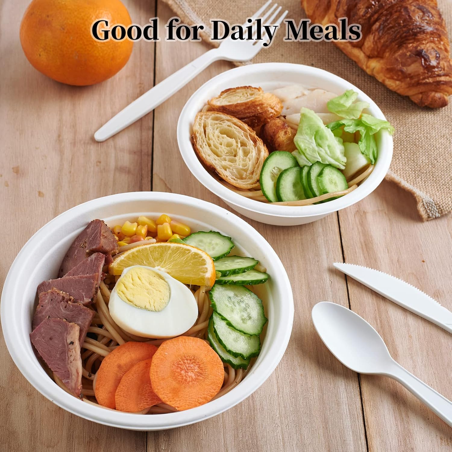 Thumbnail 6 de ECOLipak 12 oz Compostable Paper Bowls 150 Pack