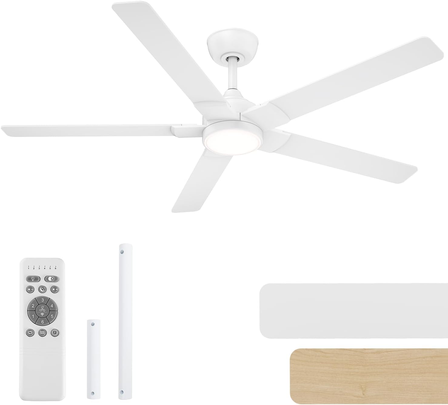 Detalle de OPONL Ceiling Fan, 52-Inch