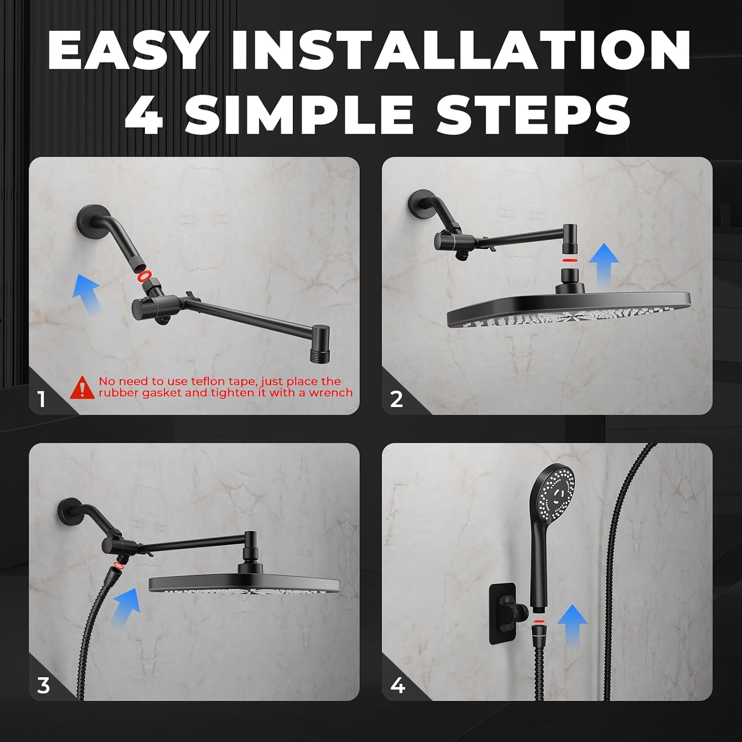 Thumbnail 6 de Seacity Wide Rain Shower Head 10"