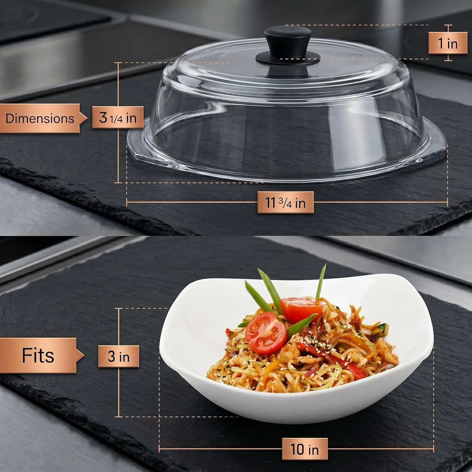 Thumbnail 4 de Bezrat Microwave Plate Cover 10 Inch 🍽
