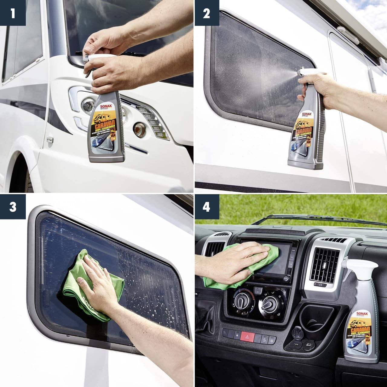 Thumbnail 4 de SONAX Caravan Acryl+GlasReiniger (750 ml) – streifenfreie Sauberkeit für Glas, Acrylfenster und Touchscreen-Displays