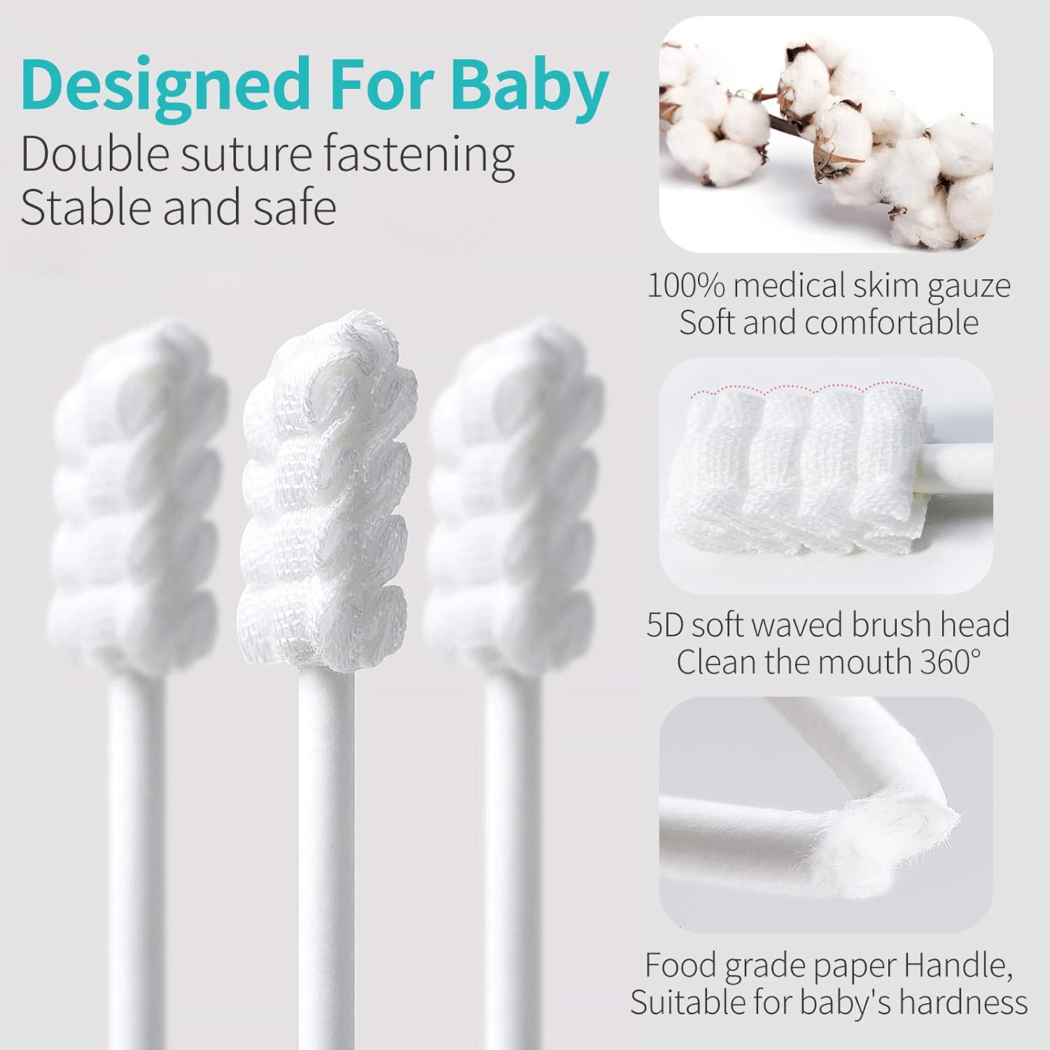 Thumbnail 2 de dearlomum Baby Tongue Cleaner 48PCS