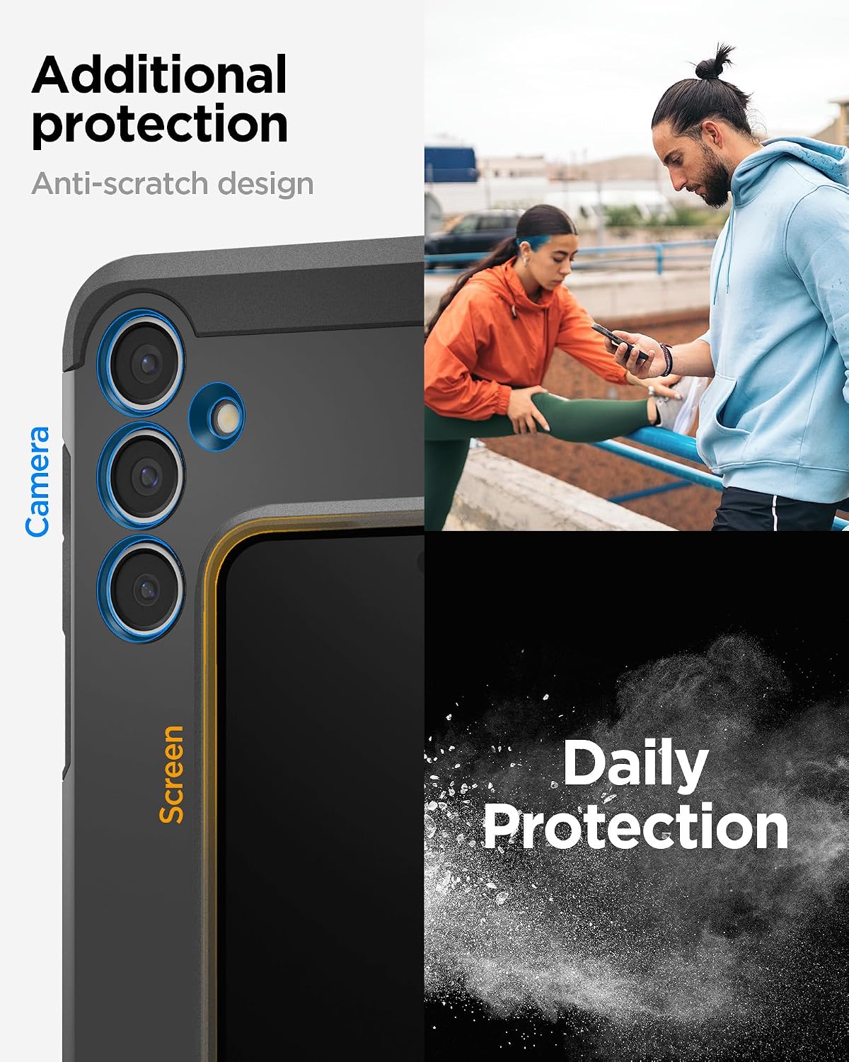 Detalle 2 de Spigen Tough Armor coque pour Samsung Galaxy S24 FE – Noir