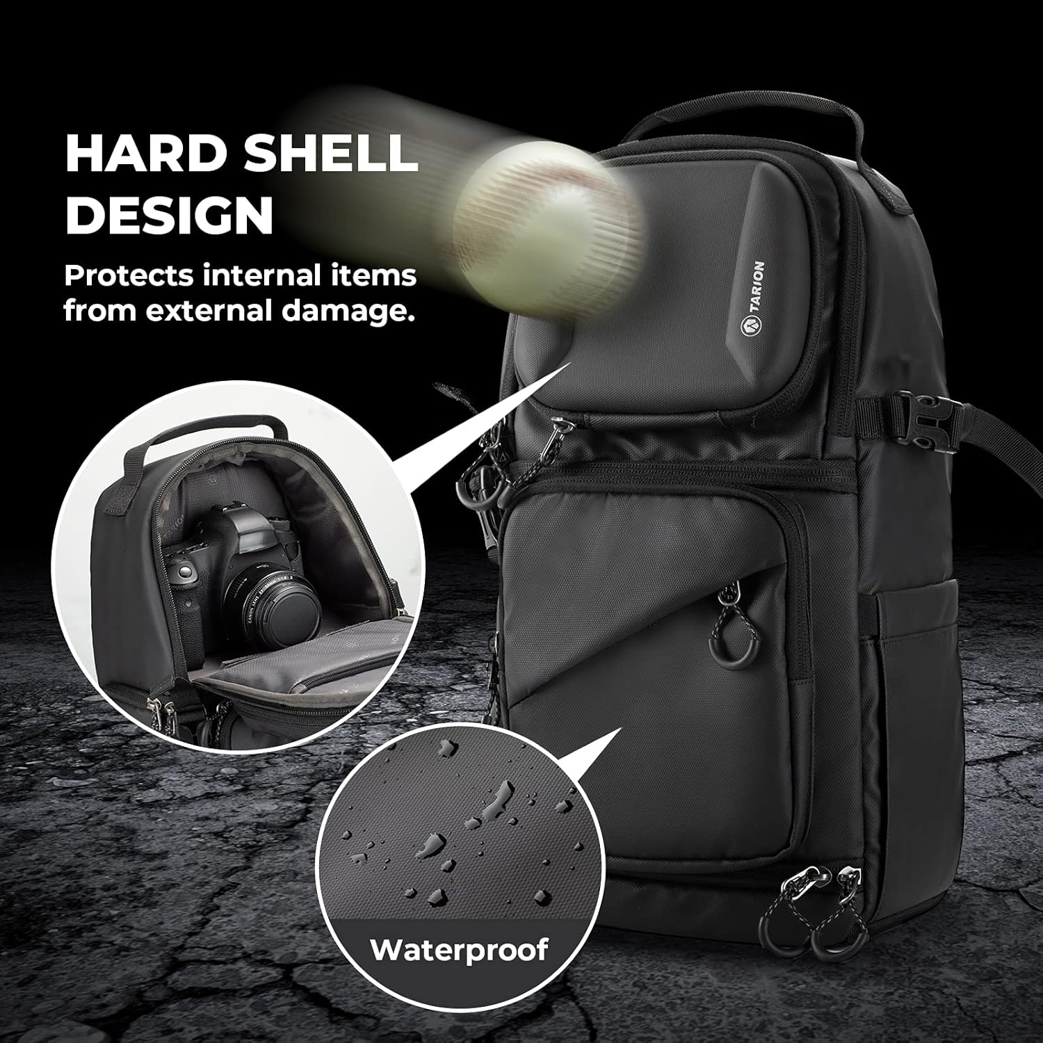 Thumbnail 1 de TARION Camera Sling Shoulder Bag – 6.5L DSLR/Mirrorless Carry, Side Access, Waterproof Raincover