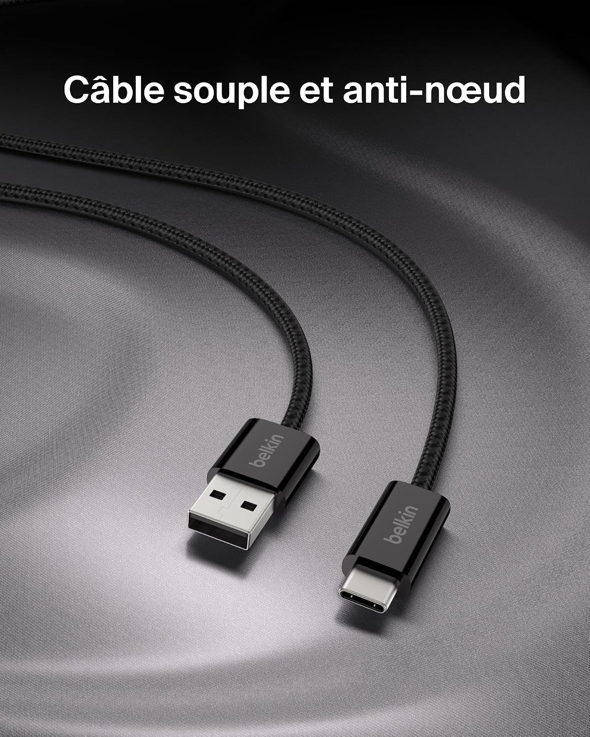Thumbnail 3 de Belkin Pack de 2 Câbles USB-A vers USB-C 1,5 m noir