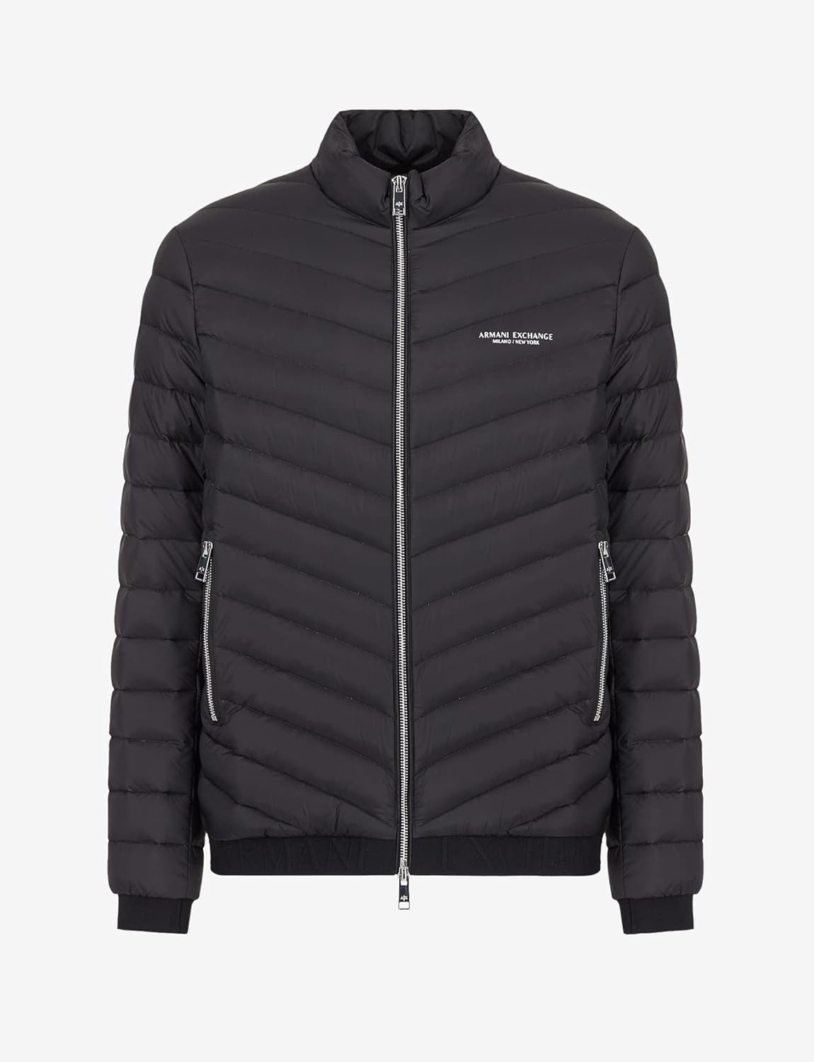 Detalle 2 de Armani Exchange men’s Milano/New York logo down coat with hood