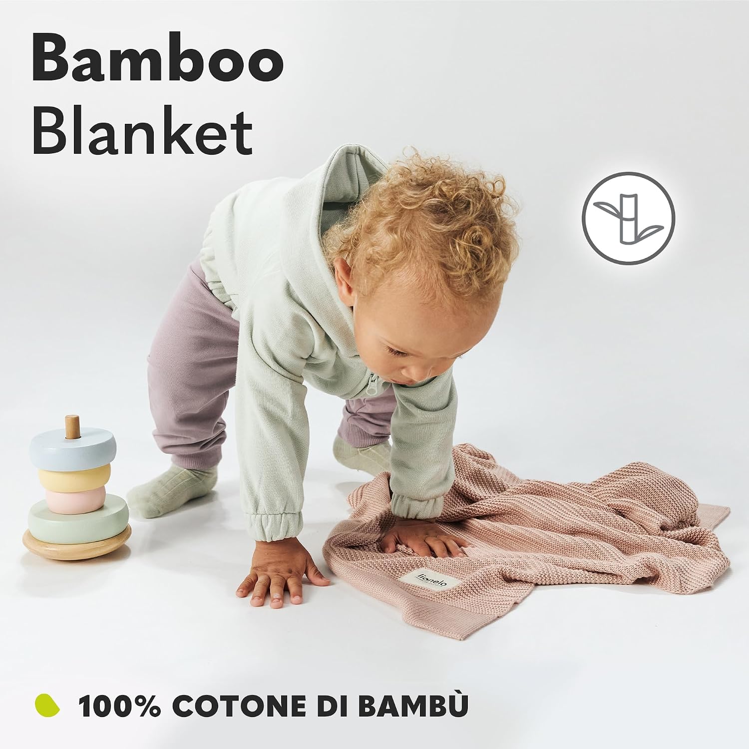 Thumbnail 4 de Lionelo Bamboo Blanket 100x75 cm: coperta leggera in cotone di bambù, multifunzione per neonati