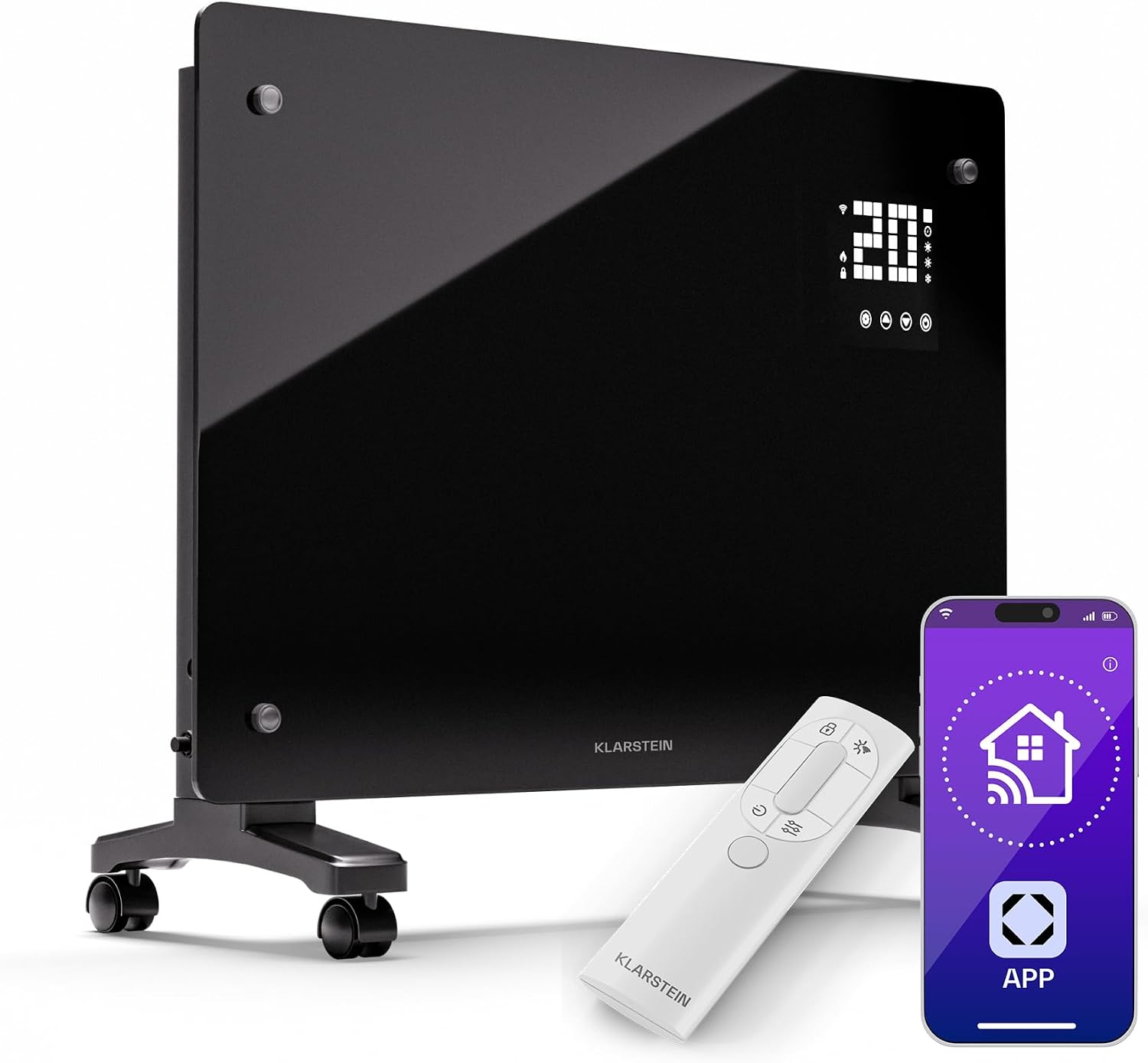 Detalle de Klarstein Bornholm Smart 1500 – grzejnik konwekcyjny 1500 W z termostatem