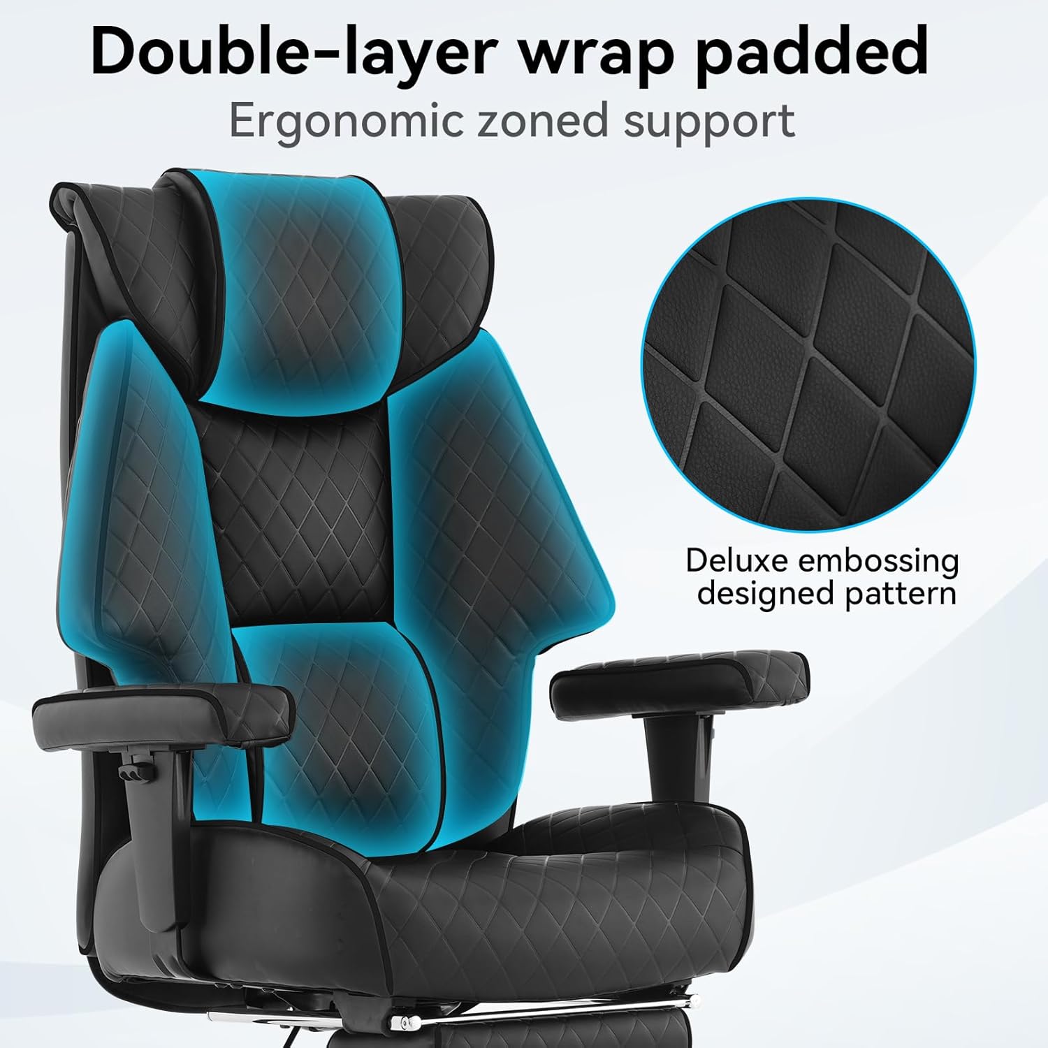 Detalle 2 de EXCEBET Big and Tall Office Chair 400lbs 💺