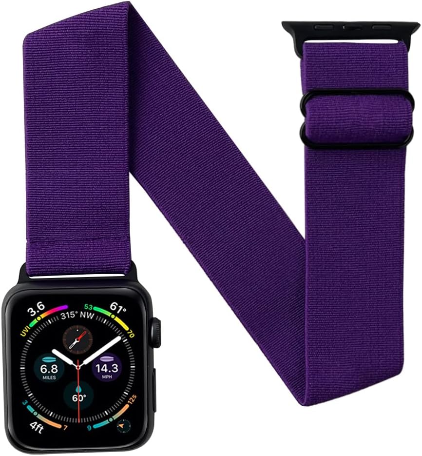 Detalle 1 de IFCASE 伸縮性ナイロン製Apple Watch用アームバンド・アンクルバンド ループバックル式