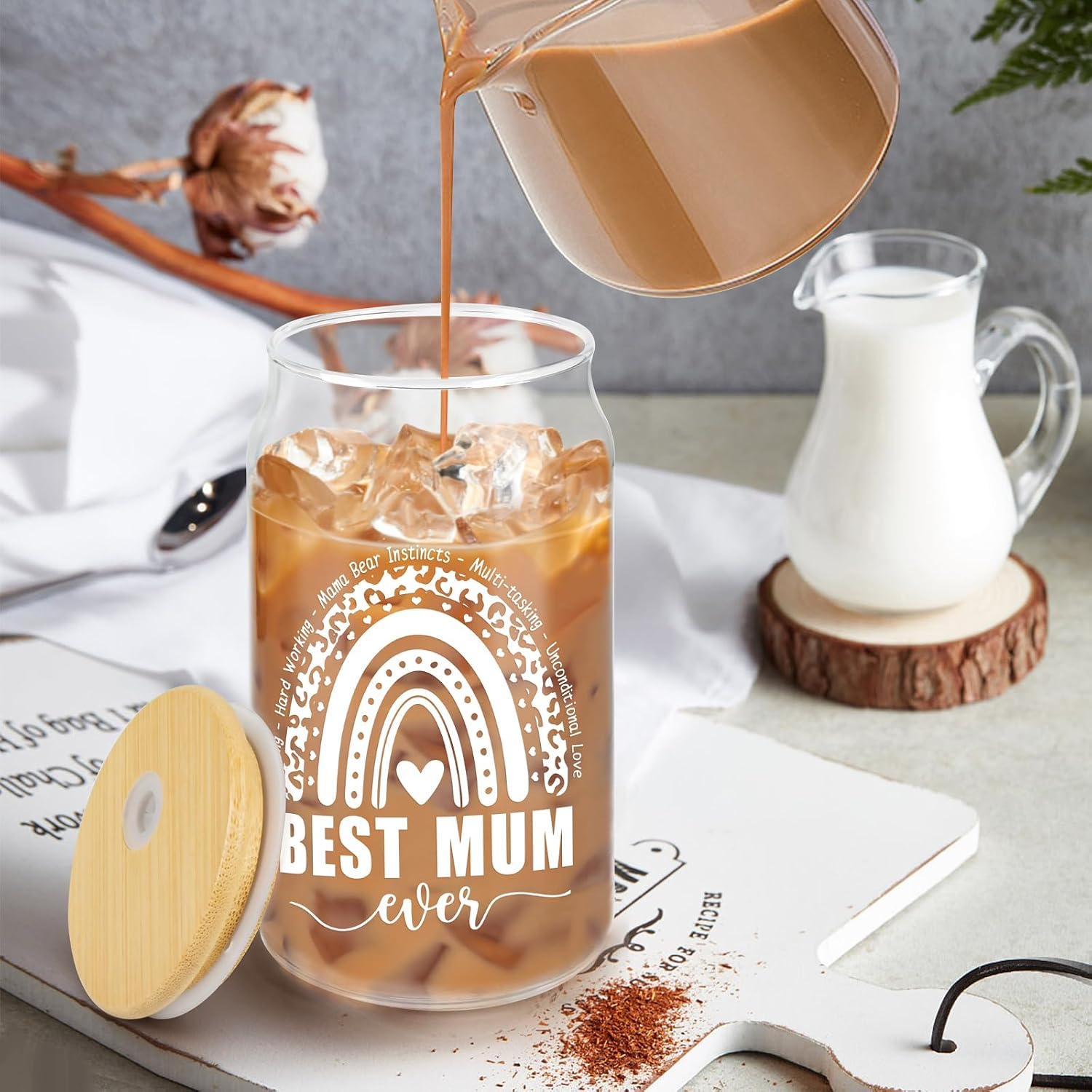 Thumbnail 5 de DOITGO Mothers Day 16 Oz Glass Cup