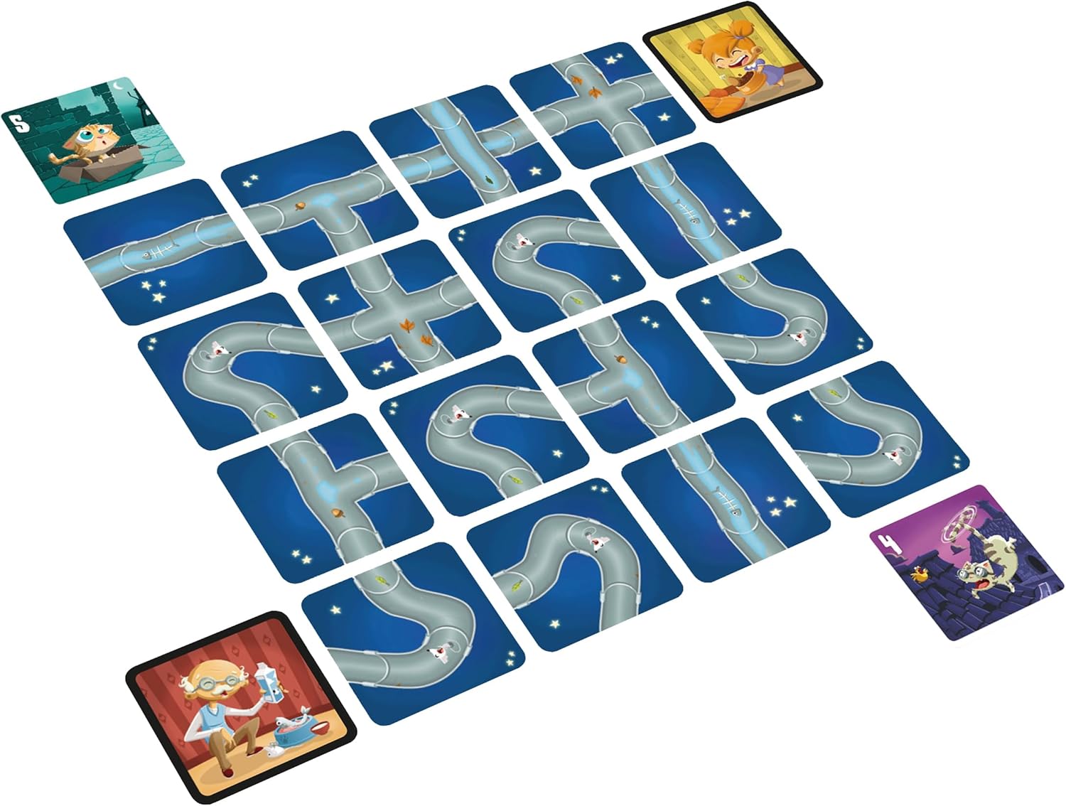 Thumbnail 3 de Asmodee CHABYRINTHE – Jeu de société familial pour enfants dès 6 ans (1–4 joueurs, voyage) – Labyrinthe félin tactique