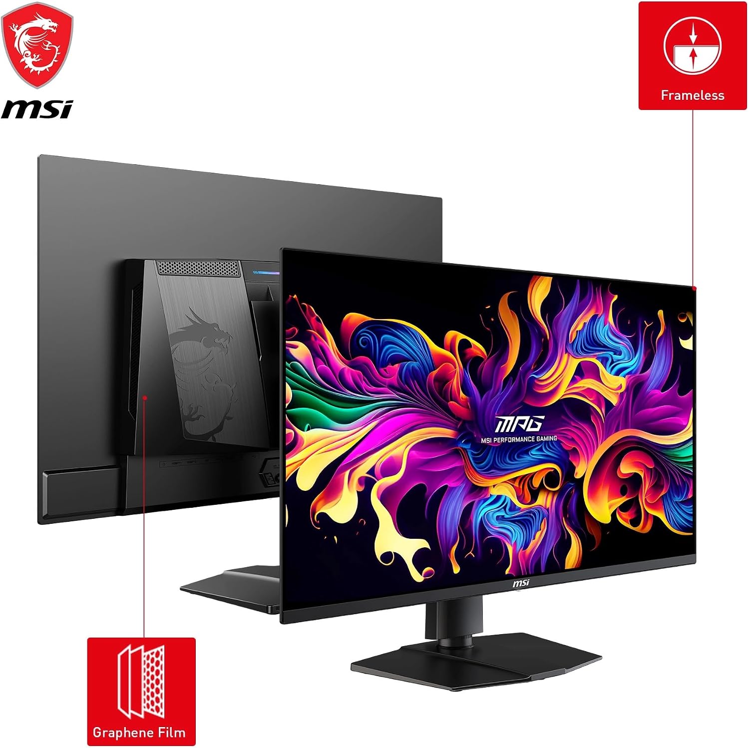 Detalle de MSI MPG 321URX QD-OLED 31.5in 4K gaming monitor