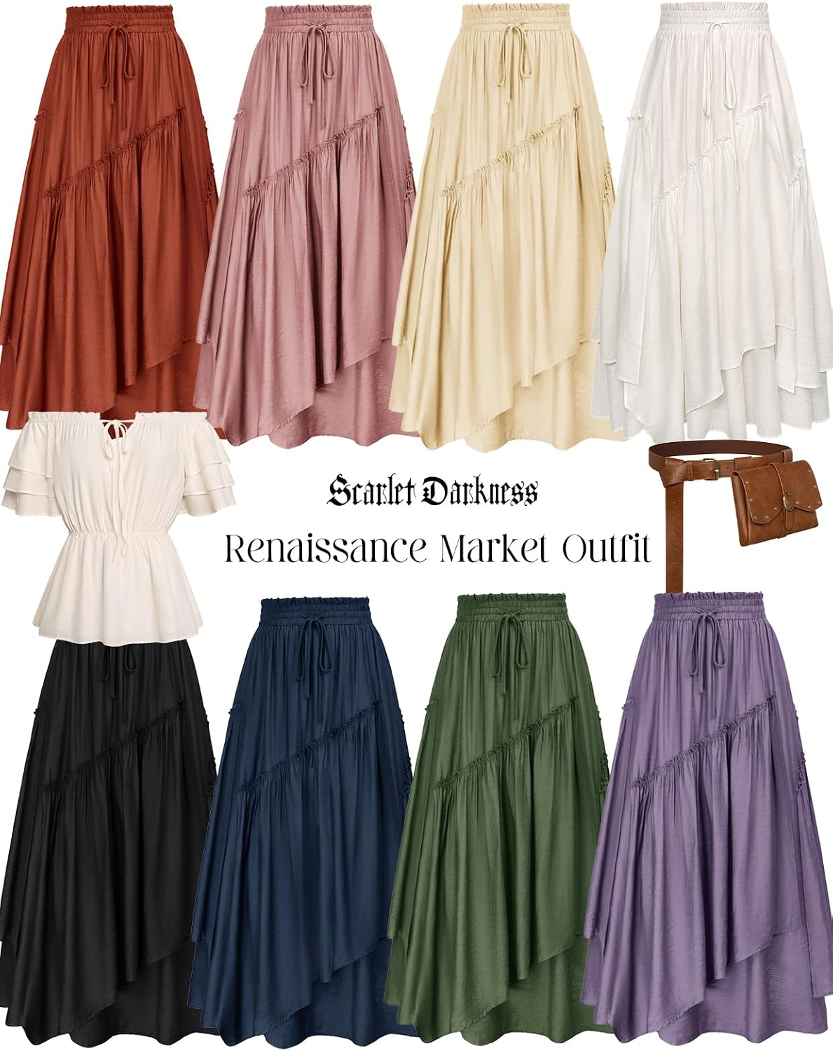 Detalle de SCARLRT Maxi Skirt in Crepe