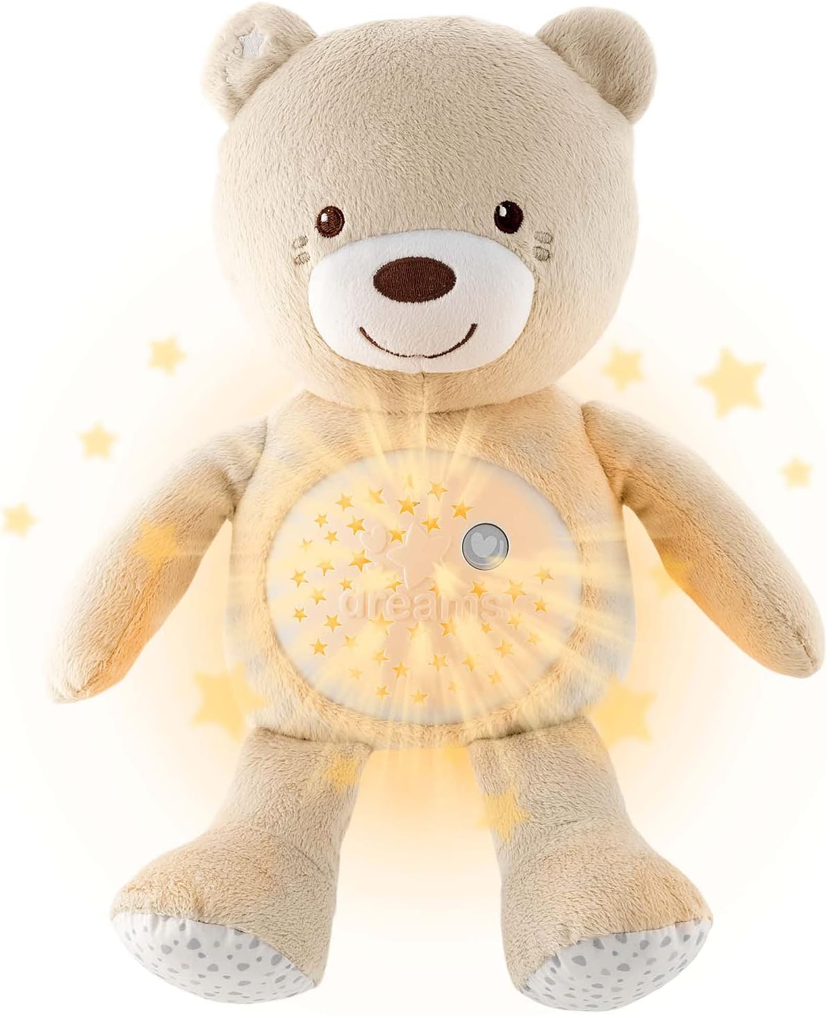 Detalle de Chicco First Dreams Orsacchiotto Peluche Baby Bear: Pupazzo Proiettore con Luce Notturna e Melodie per Neonati