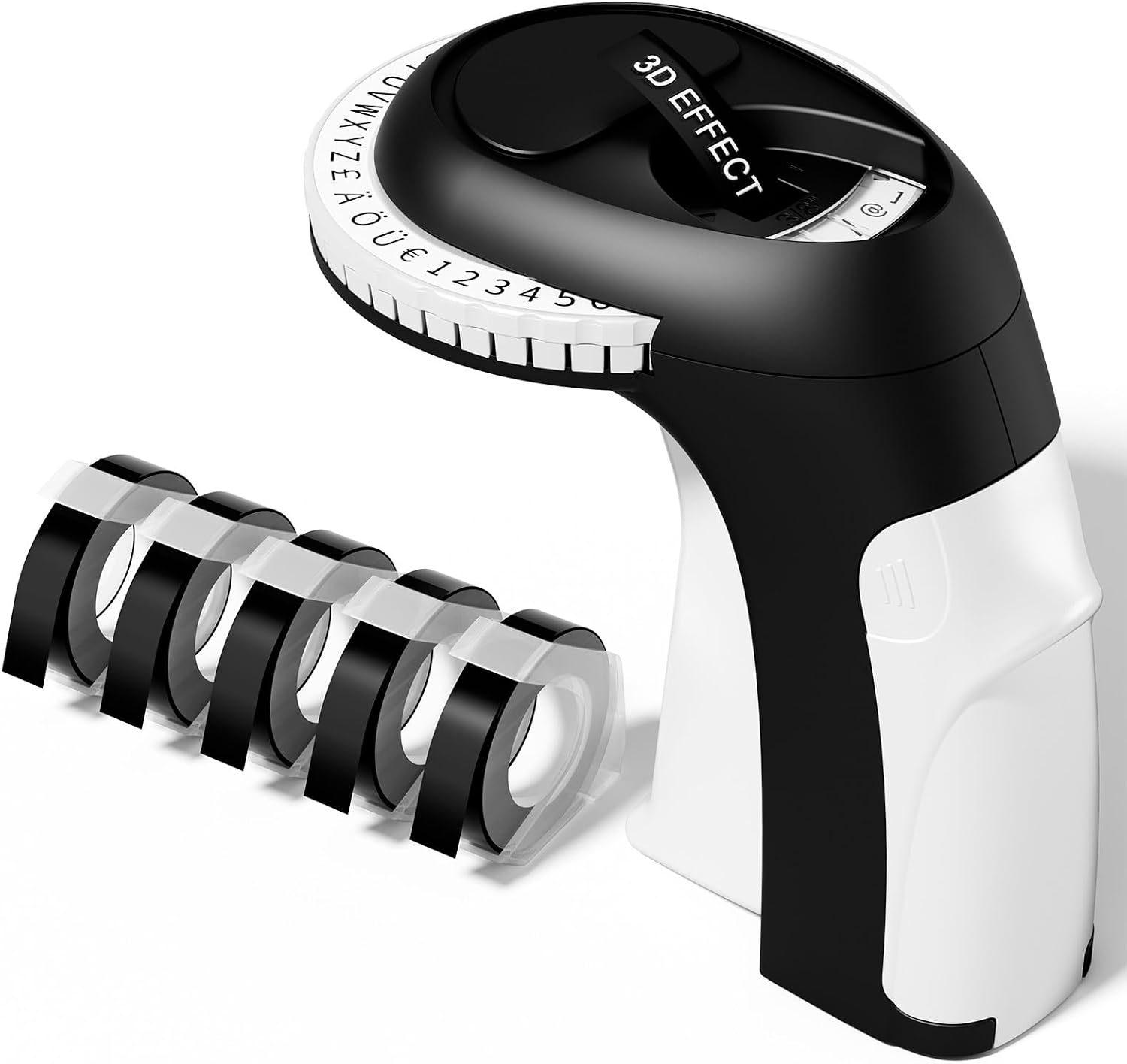 Detalle de Vixic Embossing Label Maker Machine — Vintage Manual 3D Label Printer (Black)