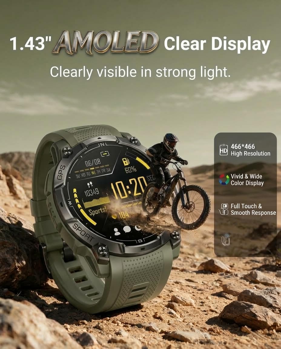 Detalle de SOUYIE Smartwatch with 1.43-Inch AMOLED Display