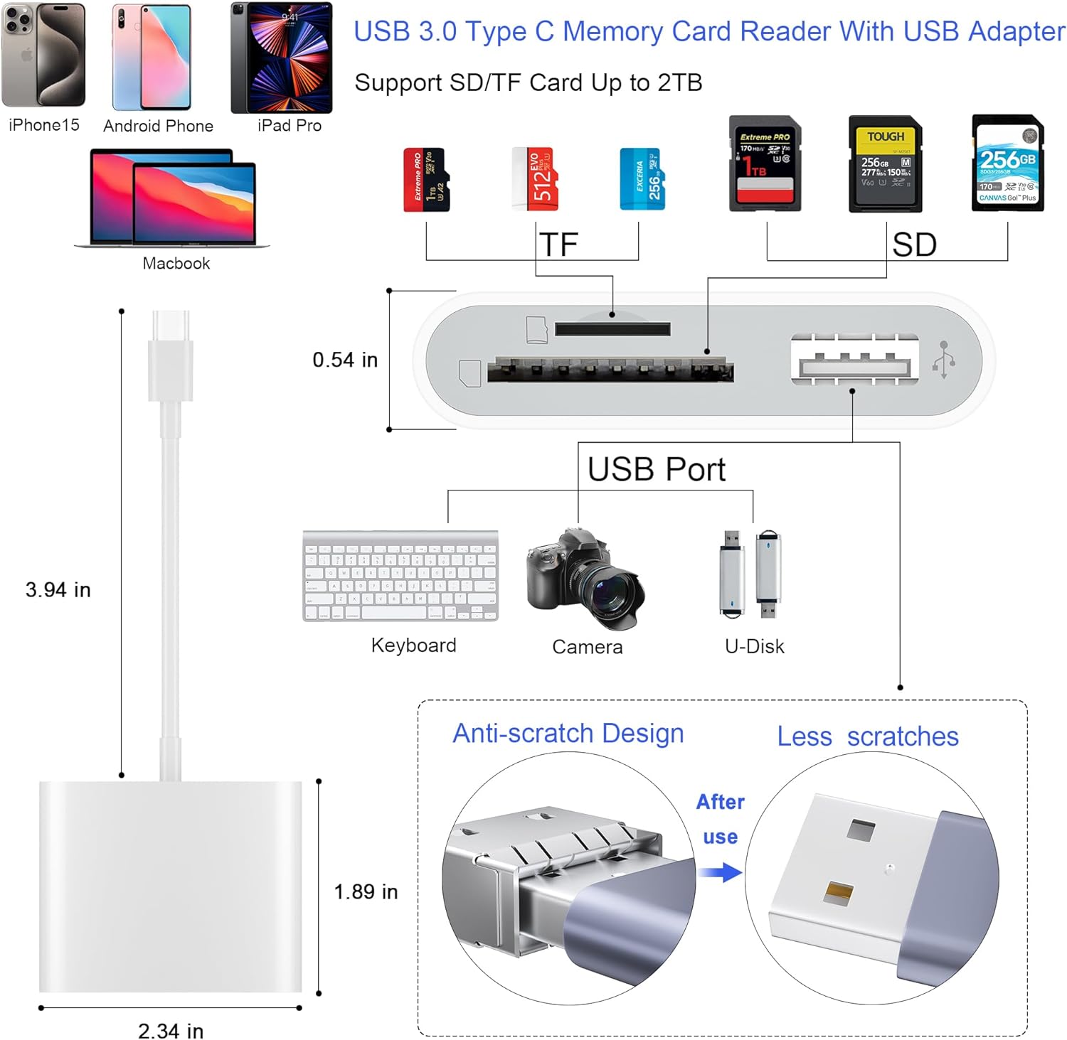 Thumbnail 1 de SD Card Reader USB‑C 90MB/s