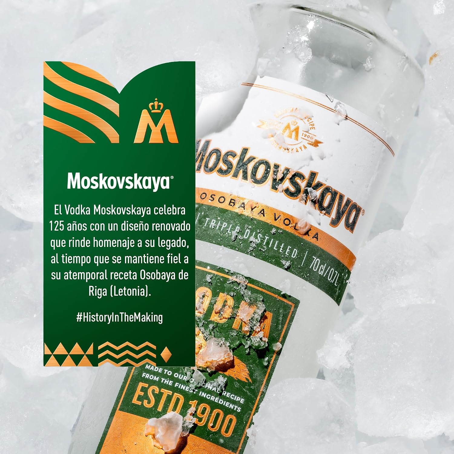 Detalle 2 de Moskovskaya Osobaya Vodka 38% Vol. 🥃 700ml