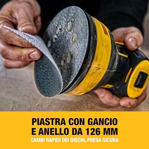 Detalle de DEWALT Levigatrice rotorbitale 126 mm DWE6423-QS: potenza affidabile e controllo preciso