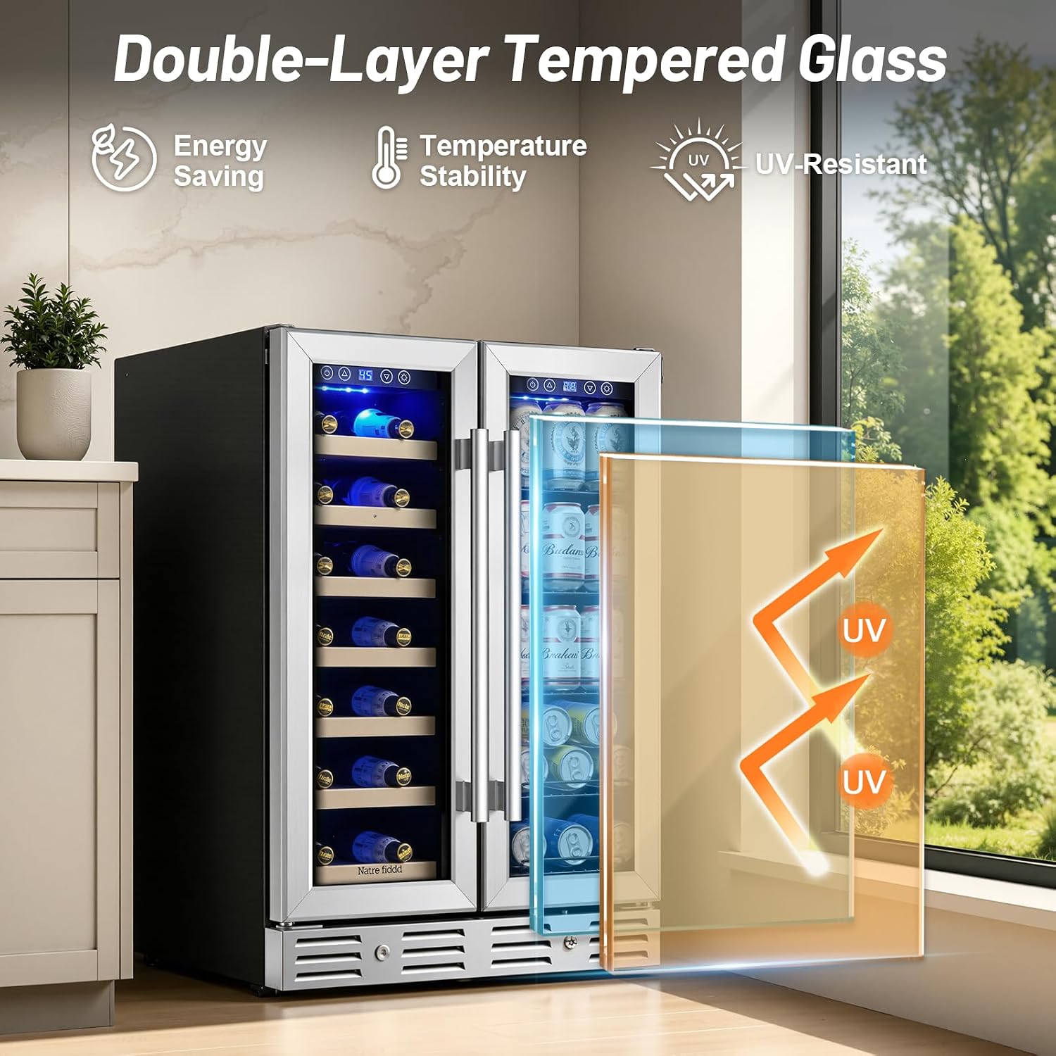 Thumbnail 6 de Kalamera KRC-150CB-B2 Dual-Zone Wine and Beverage Refrigerator, 20 Bottles/78 Cans