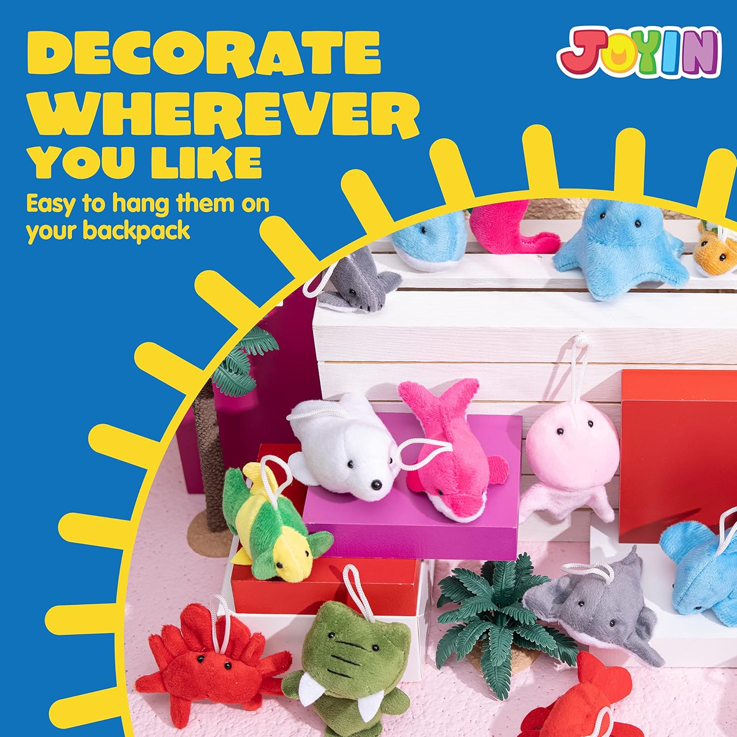 Thumbnail 4 de JOYIN 24-Pack Mini Sea Animal Plush Toys (24 Sea Life Characters) for Party Favors & Goodie Bags