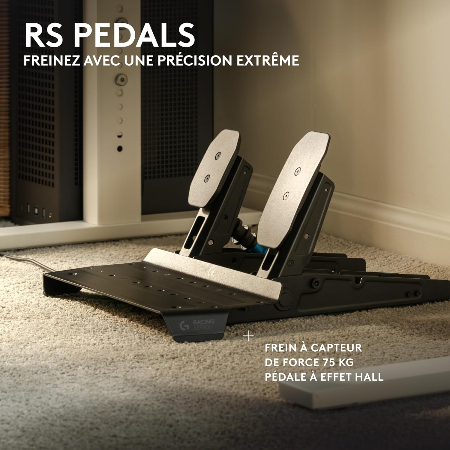 Detalle de Logitech G RS50 System avec RS Pedals : Pack complet pour simulateur de course en 4 éléments