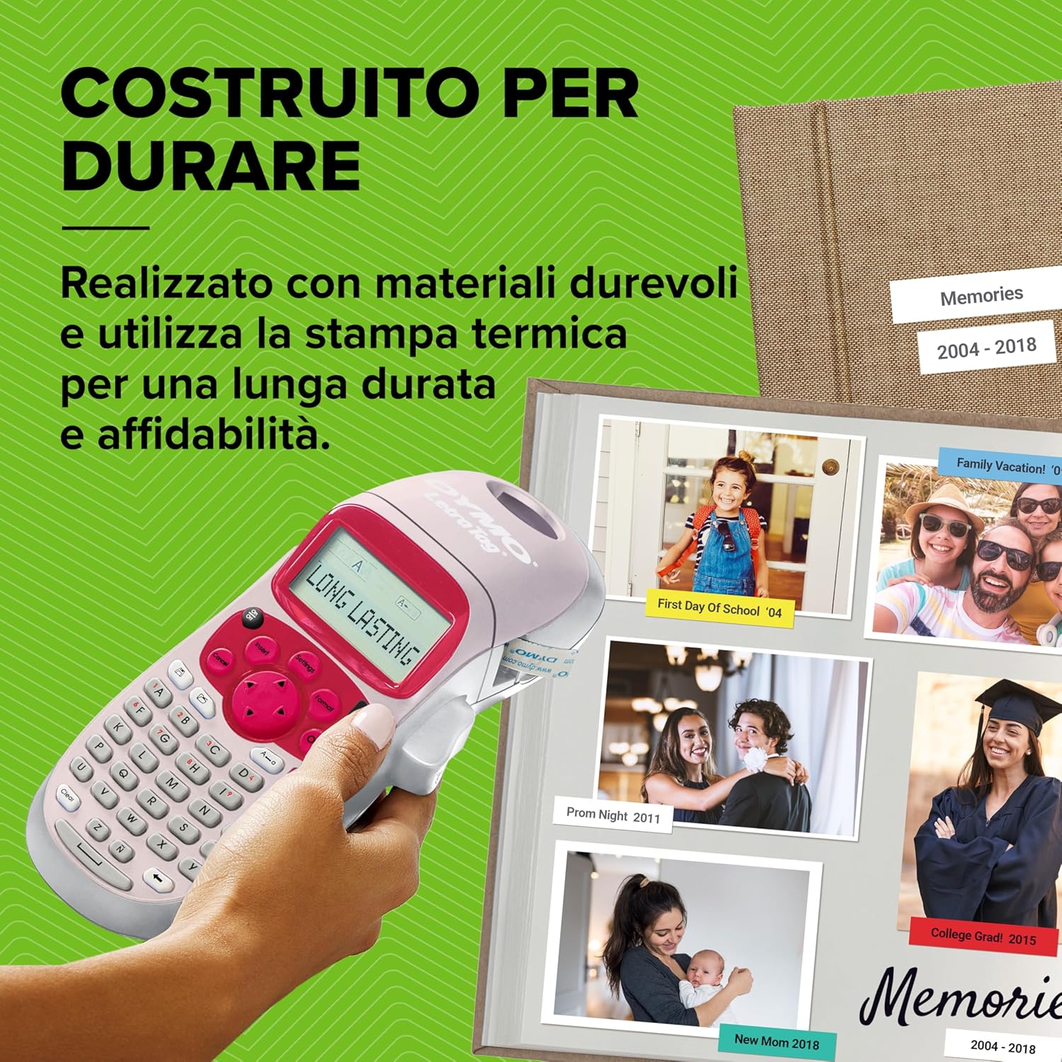 Thumbnail 4 de DYMO LetraTag LT-100T etichettatrice palmare 13 caratteri rosa 🖨️