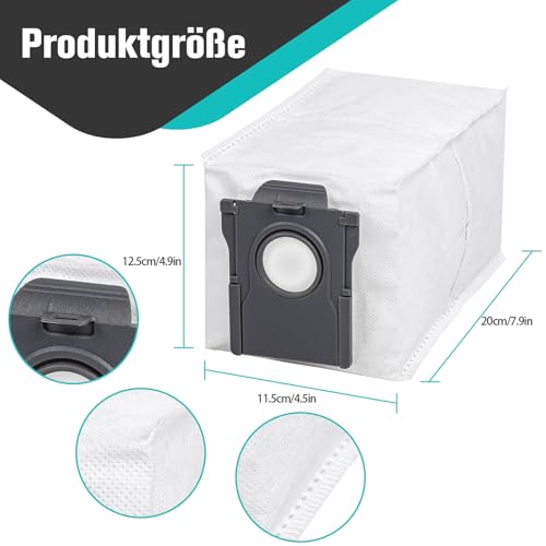 Detalle de UNU 16 Stück Staubbeutel für Dreame X30/X40/X50 Ultra & Co. – 3,2 L, mit Auto-Verschluss