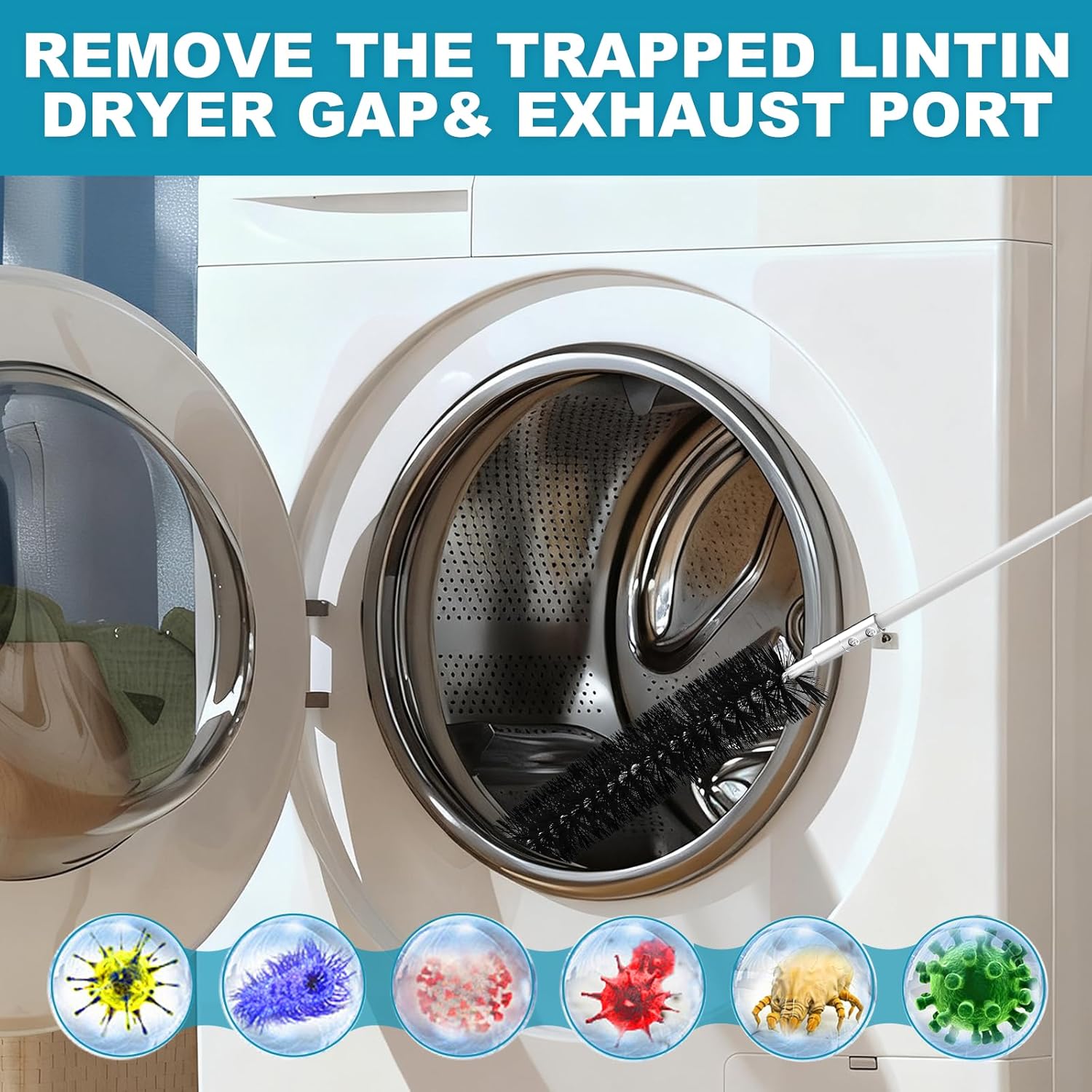 Thumbnail 6 de Sealegend 50 Feet Dryer Vent Cleaner Kit: Flexible Drill-Attach Cleaning System
