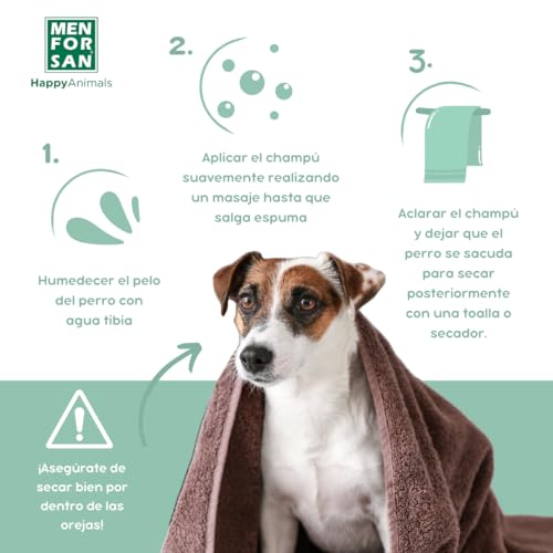 Detalle 2 de MENFORSAN Champú repelente de insectos para perros 1L con citronela