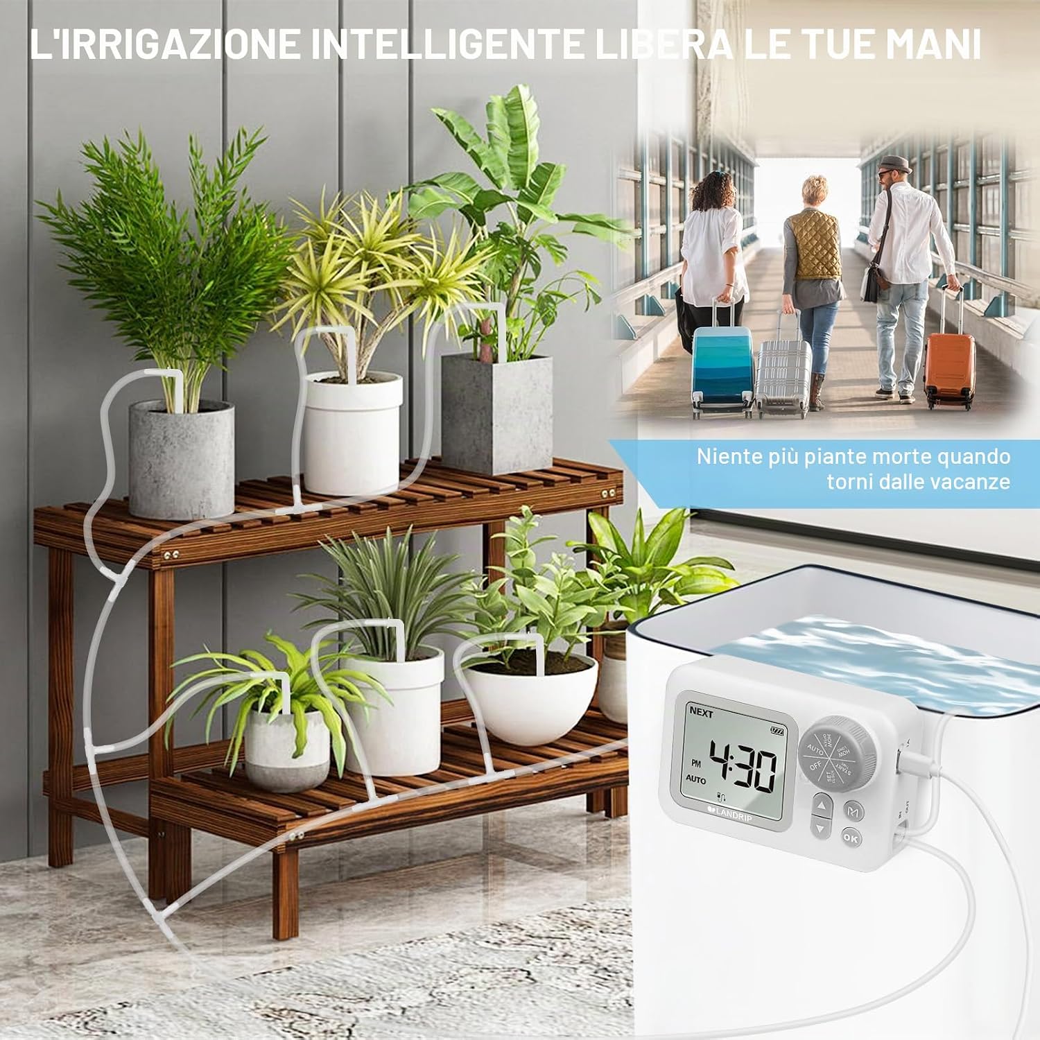 Thumbnail 6 de Landrip Irrigazione Automatica Vasi: Kit per 15 Piante in Vaso con Controllo LCD