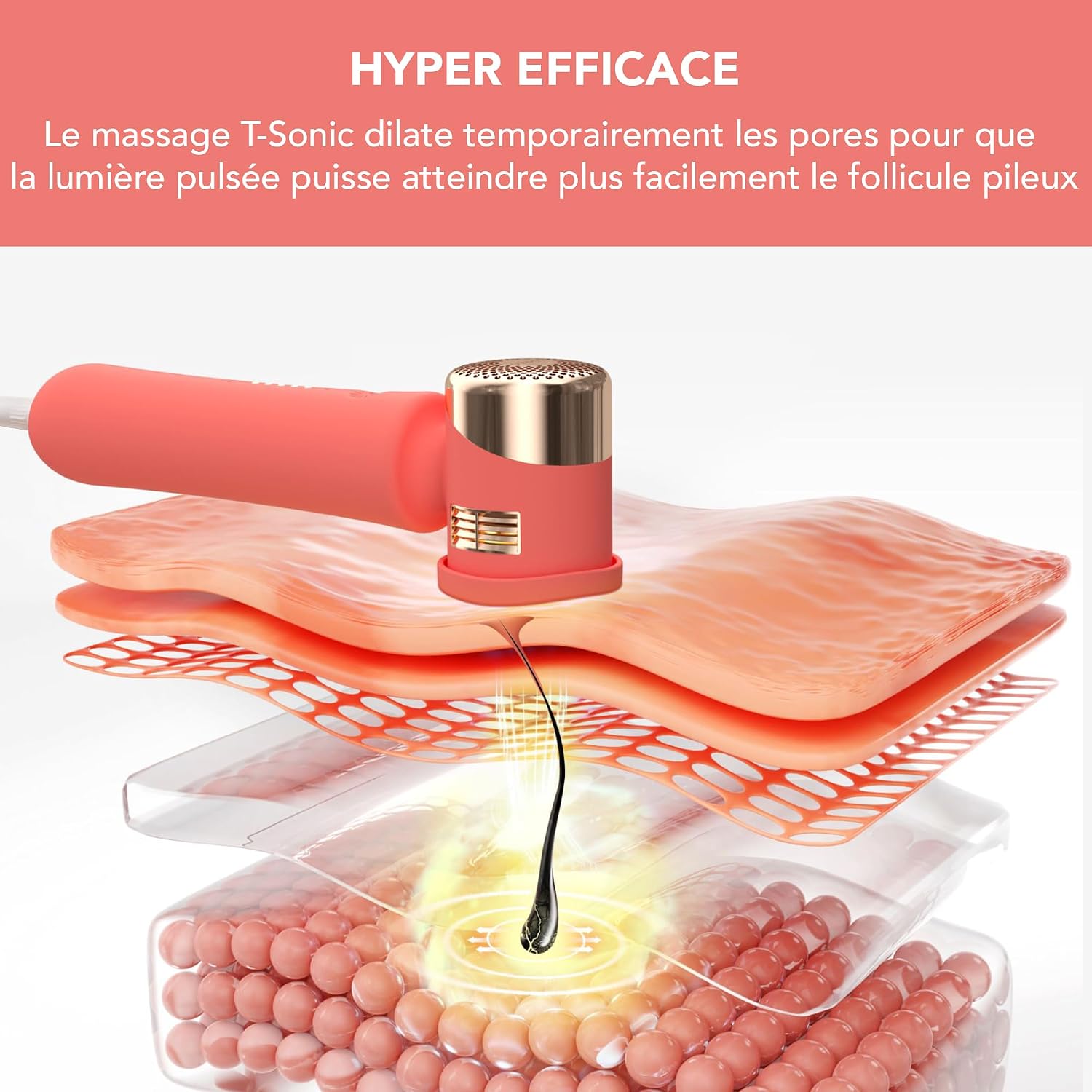 Detalle de FOREO Peach 2 IPL – Épilateur lumière pulsée 10 minutes, confort et couverture optimisés