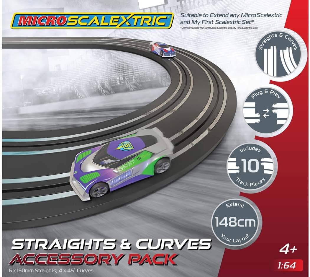 Detalle 2 de Micro Scalextric Stunt Extension Pack – Stunt Loop track accessory (11 pieces) to extend layouts by 112cm