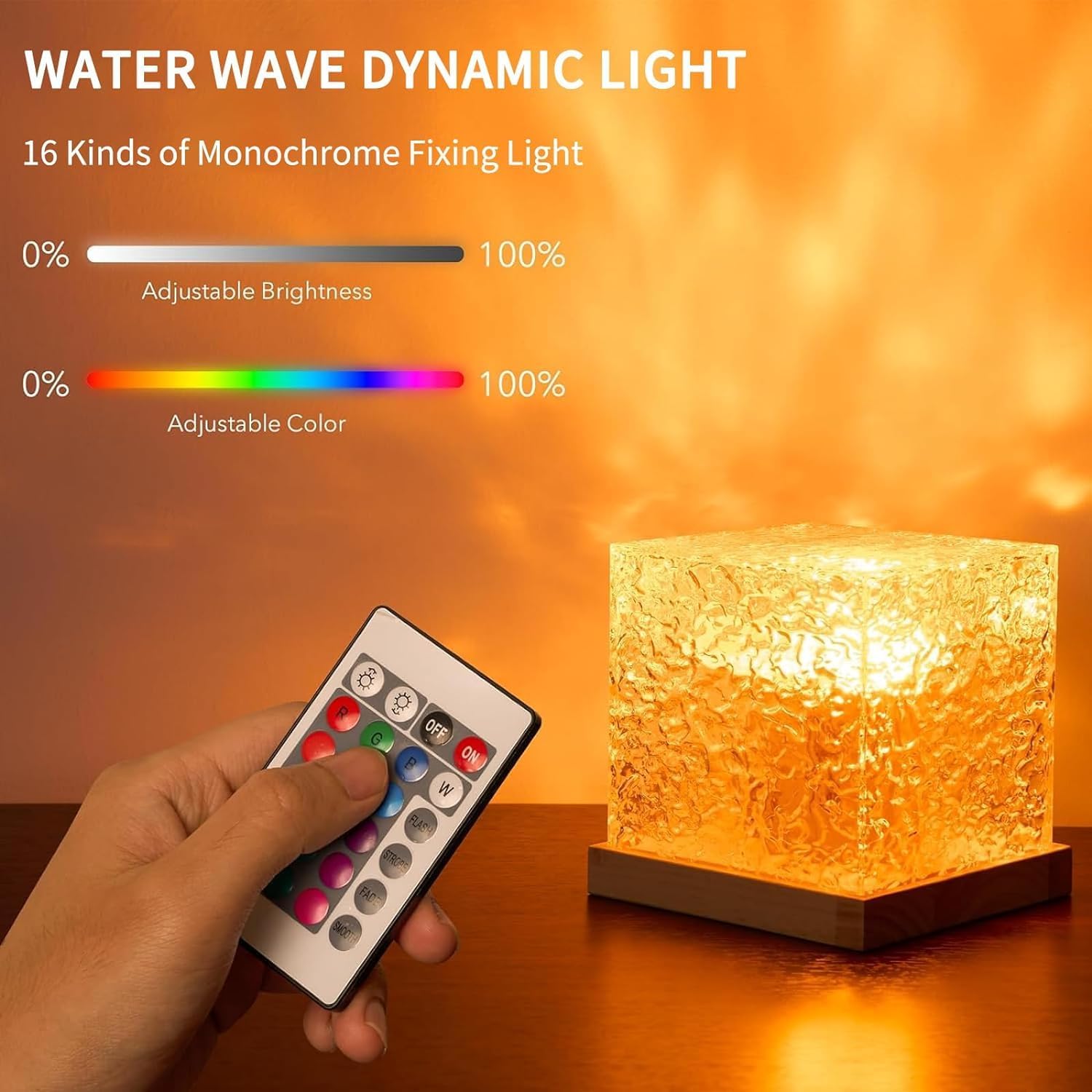 Detalle 2 de Growalleter DY-FXSW001 Ocean Wave Projector Light, 16 Colors, Remote
