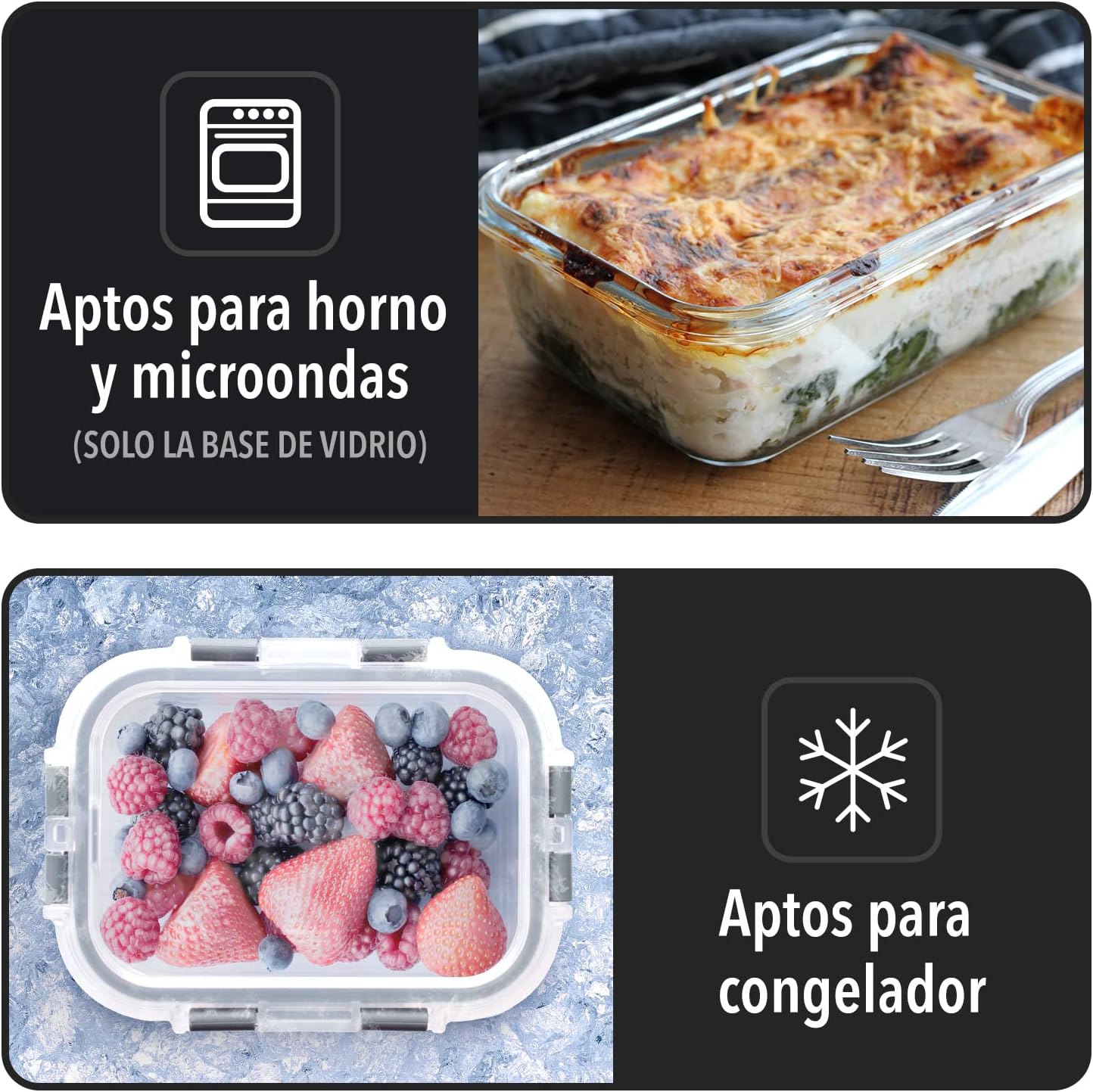 Detalle de GOOD FOR YOU Recipientes de Cristal para Almacenamiento 🍽