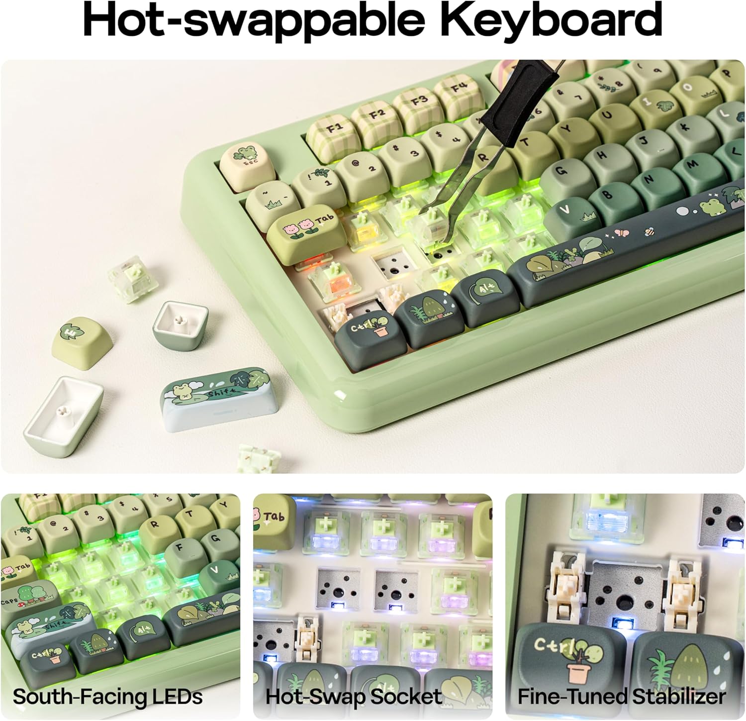 Thumbnail 4 de KiiBoom Phantom98 Lite 96% Wireless Mechanical Keyboard with VIA, Gasket, and 8000mAh Battery