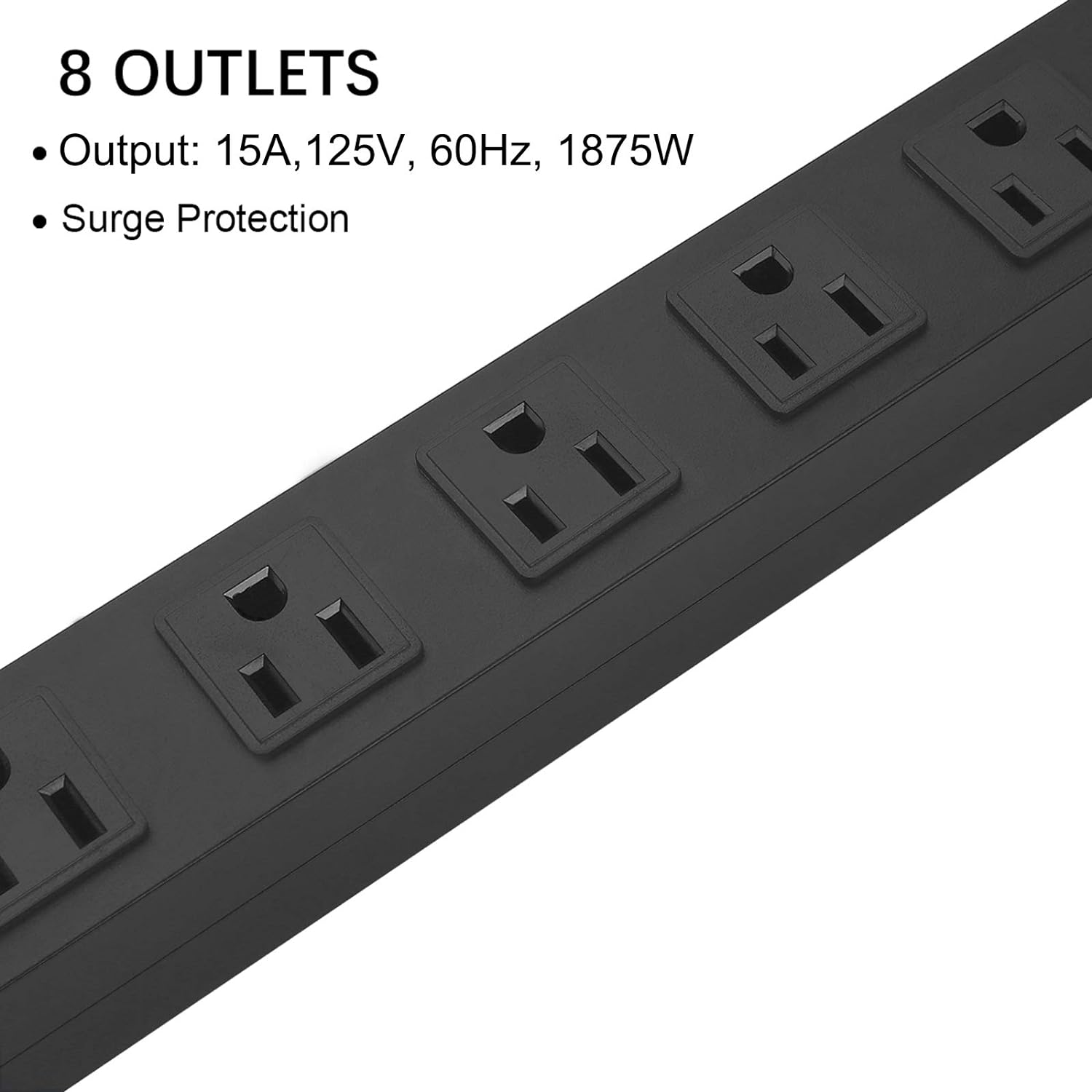 Thumbnail 2 de HHSOET Metal 8 Outlet Mountable Power Strip
