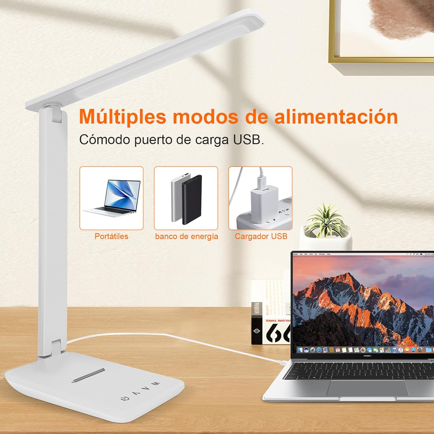Thumbnail 3 de joyshie Lámpara LED Escritorio con Control Táctil y USB