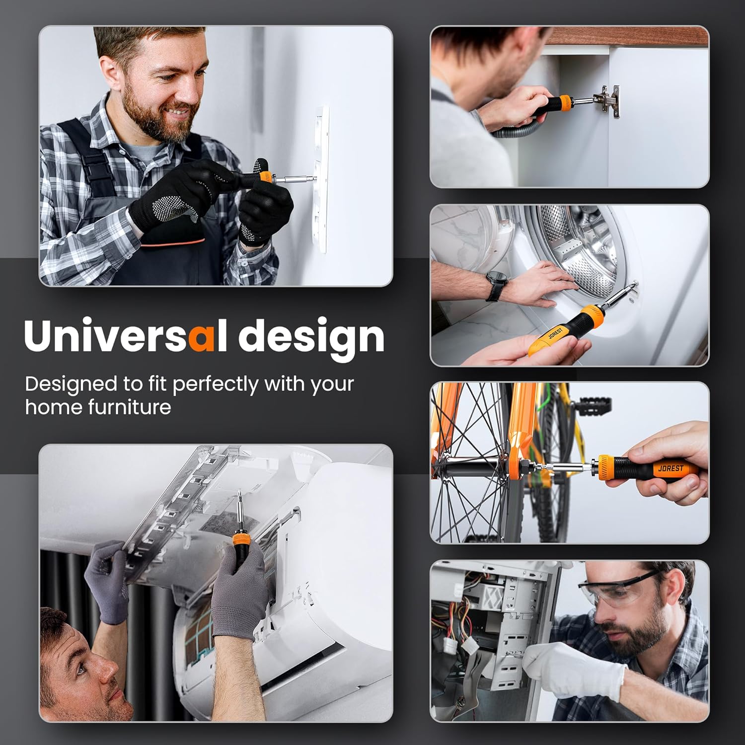 Thumbnail 3 de Jorest Set di Cacciaviti Multibit 25 in 1 magnetici (Torx, Piatta, Phillips, Pozi) con prolunga telescopica