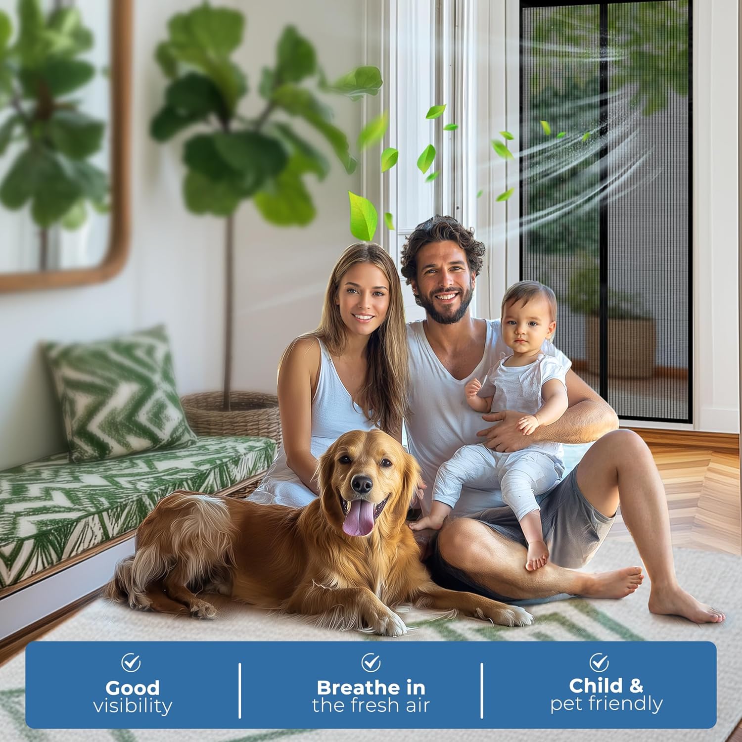 Thumbnail 1 de LUYANXY Zanzariera magnetica 160x250 cm – protezione efficace e facile da montare per porte e finestre