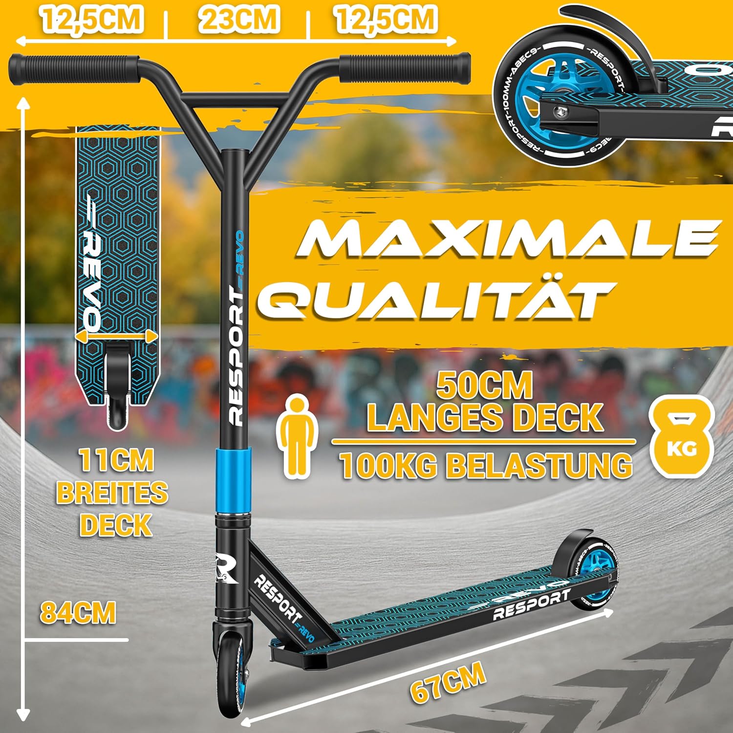 Thumbnail 6 de RE:SPORT REVO Stunt Scooter 100 mm PU Räder