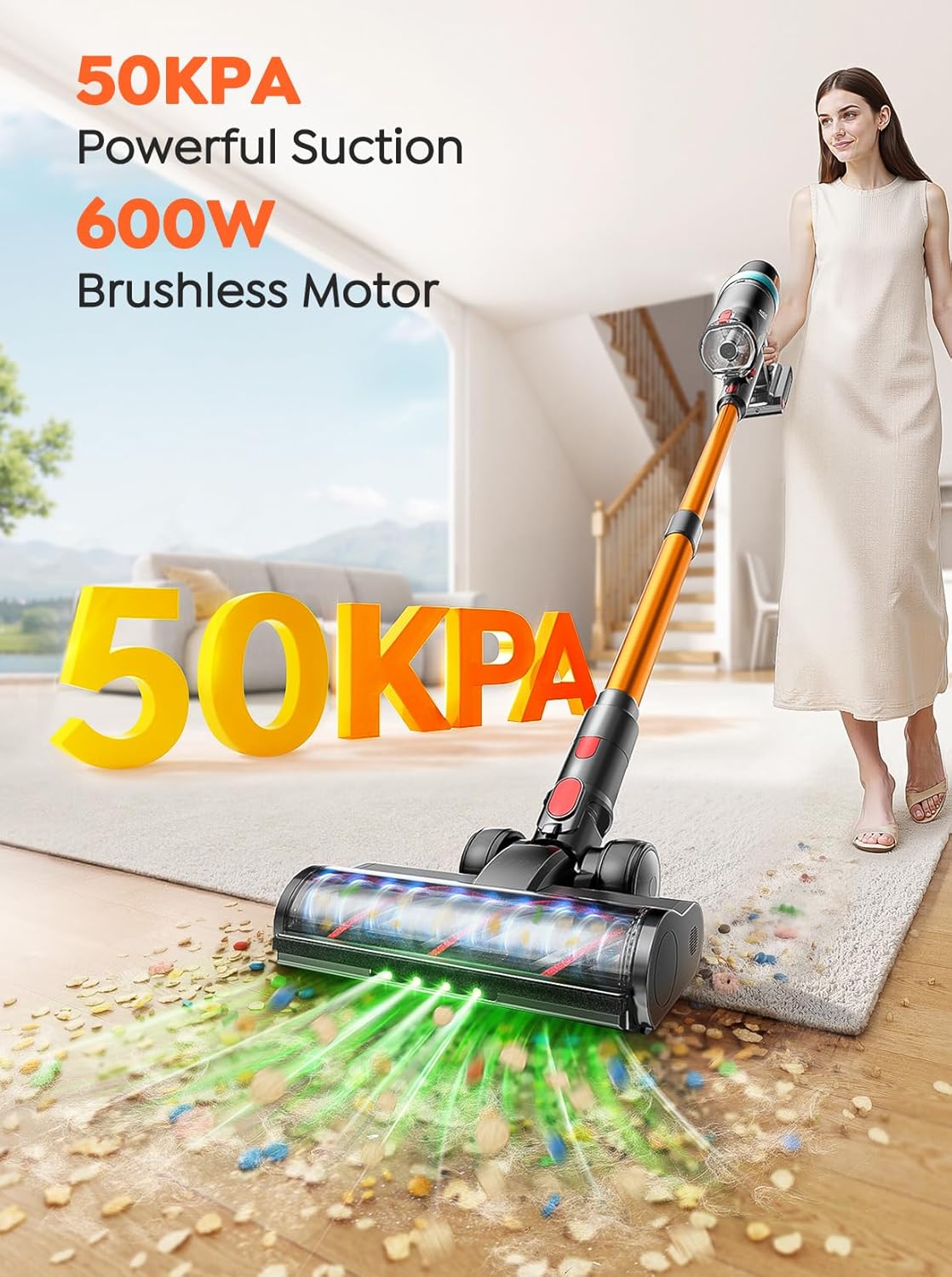 Thumbnail 1 de Cordless Vacuum Cleaner with 600W Brushless Motor and 65-Minute Runtime