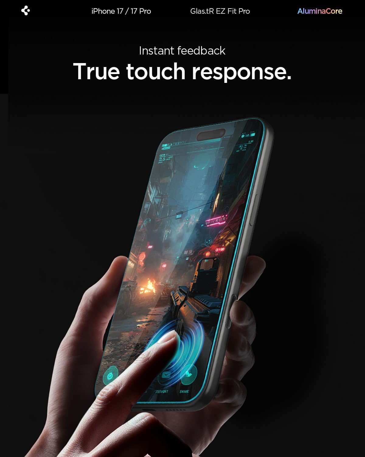 Thumbnail 5 de Spigen Glas.tR EZ Fit Pro — Verre trempé pour iPhone 17 / 17 Pro / 16 Pro (2 pièces)