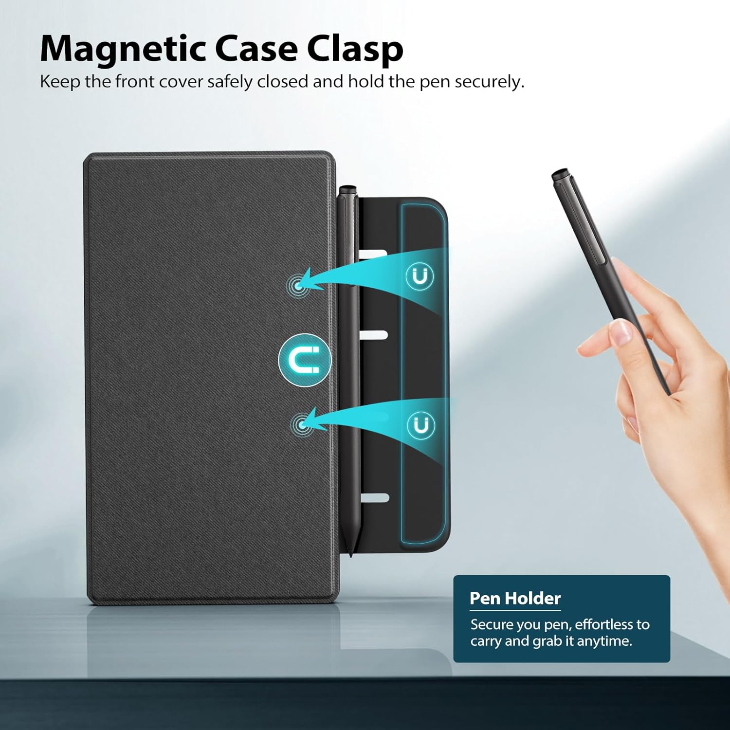 Detalle de TiMOVO Magnetic Case for Remarkable Paper Pro Move 7.3 Inch (2025) – Denim Black