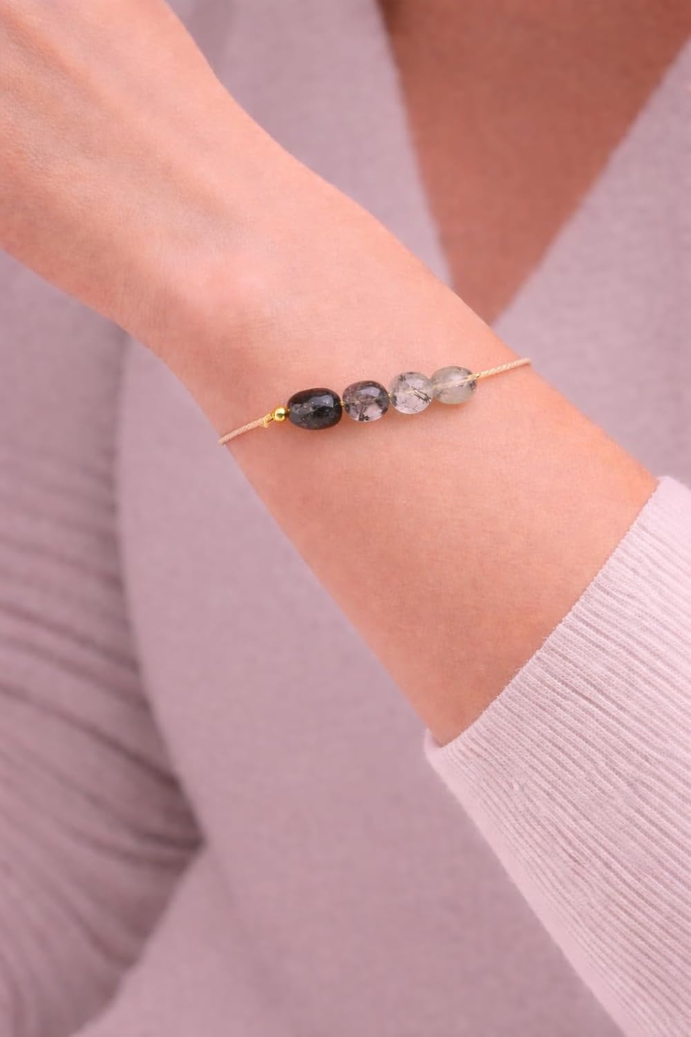 Thumbnail 5 de Lunarié Zodiac Stone Bracelet – Handmade Natural Crystal Bead Adjustable Astrology Jewellery
