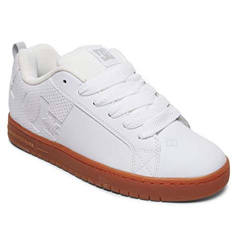 Detalle de DC Shoes Court Graffik Zapatos de piel para hombre 42 EU White/Black