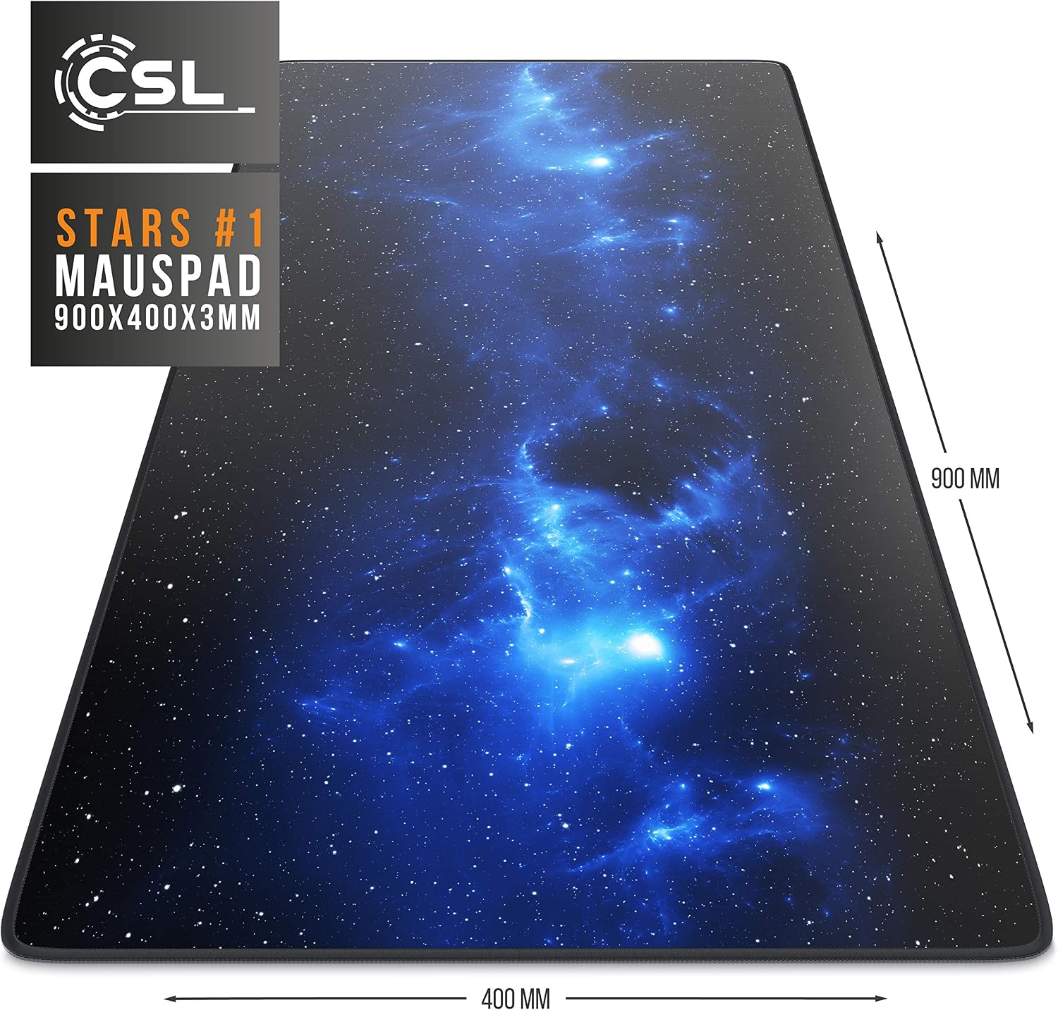 Detalle de TITANWOLF XXL Mauspad Gaming 900x400 mm – Space Design, rutschfeste Unterlage