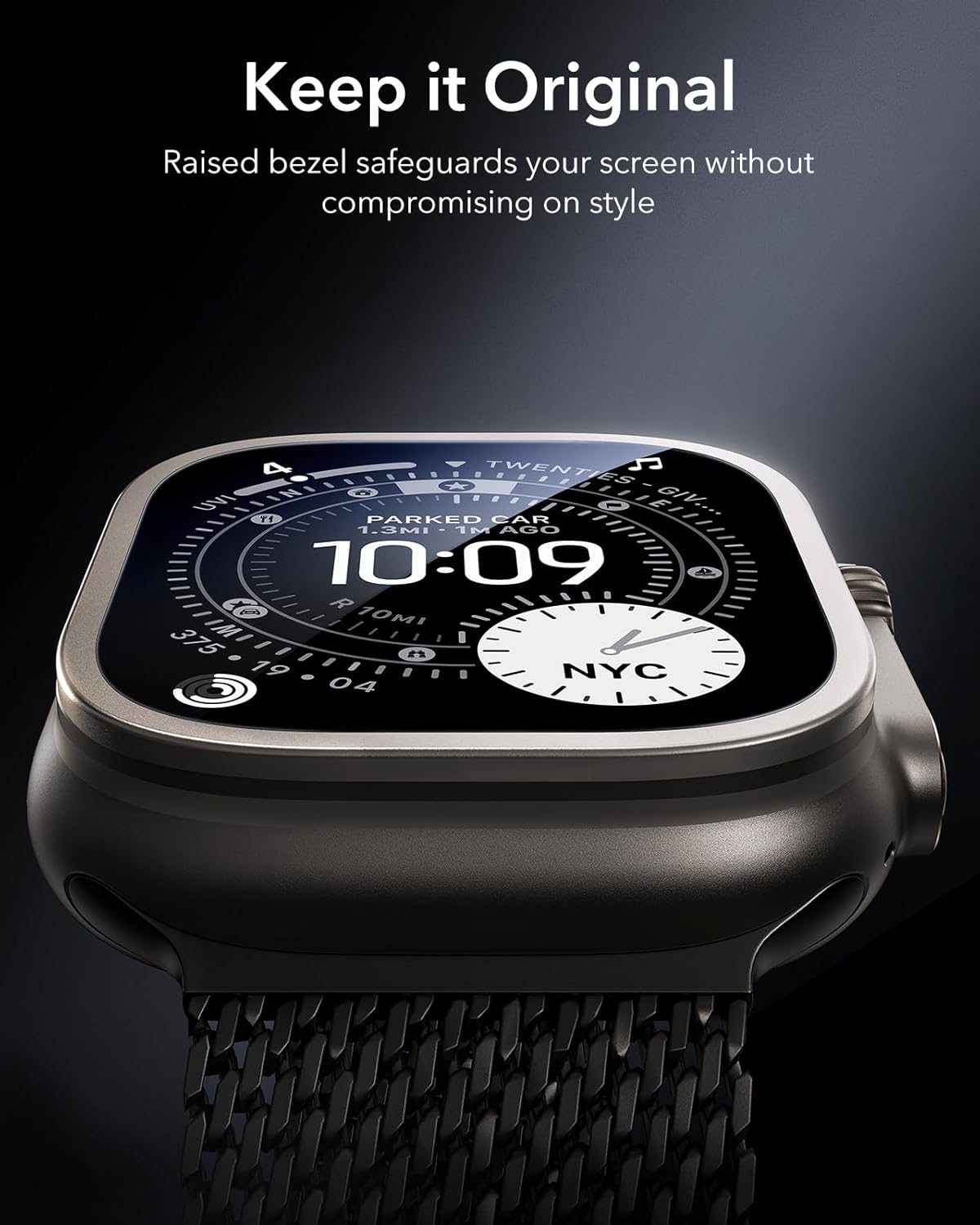 Thumbnail 4 de ESR lot de 2 protections d’écran Armorite pour Apple Watch Ultra 3/2/1 (49 mm) – verre trempé bord à bord